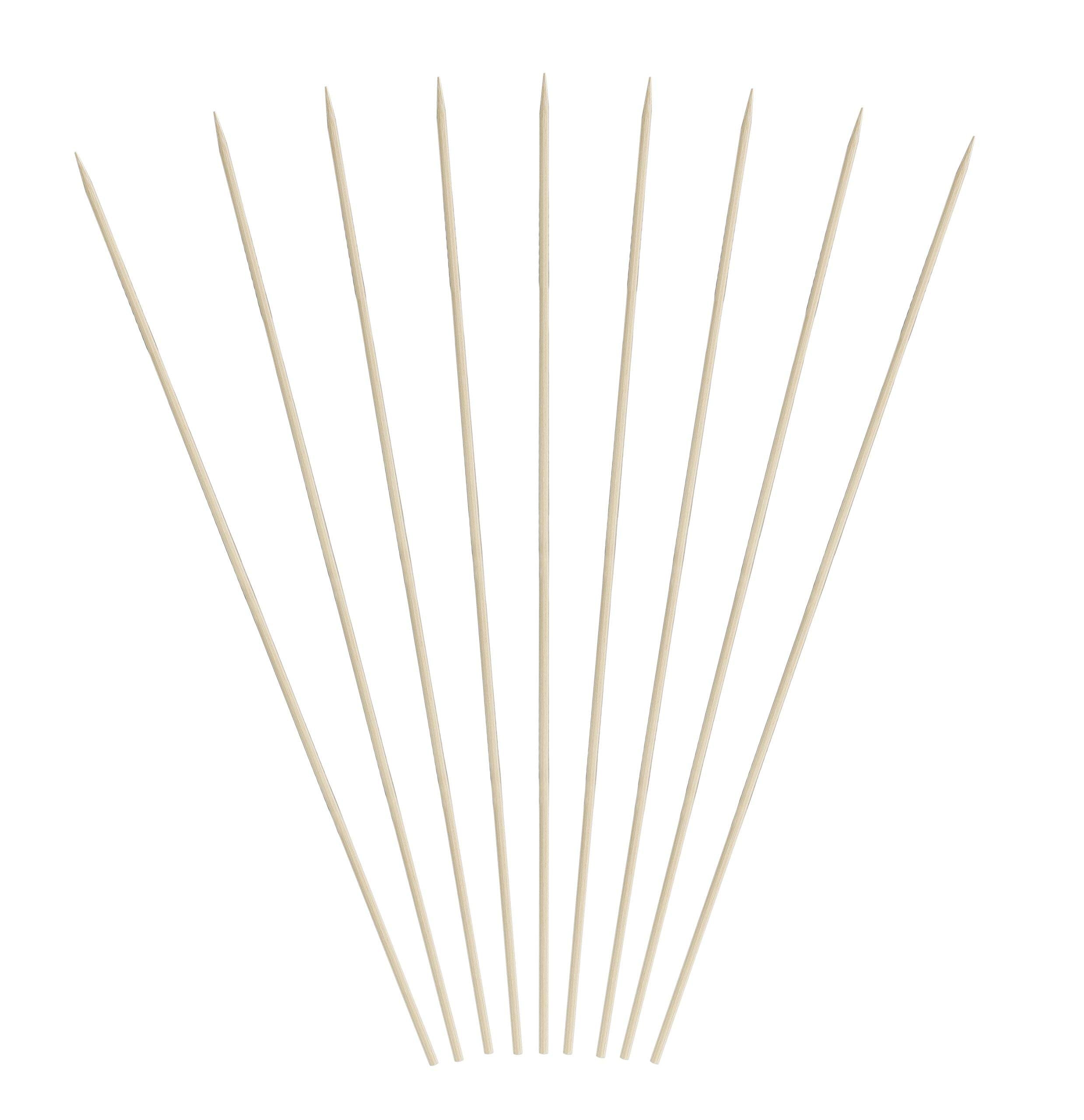 Kingseal Natural Bamboo Wood Grilling Skewers, 9 Inches X 2.5Mm Diameter, For Shish Kebabs, Bbq, And Fruit Arrangements, Bulk Pa