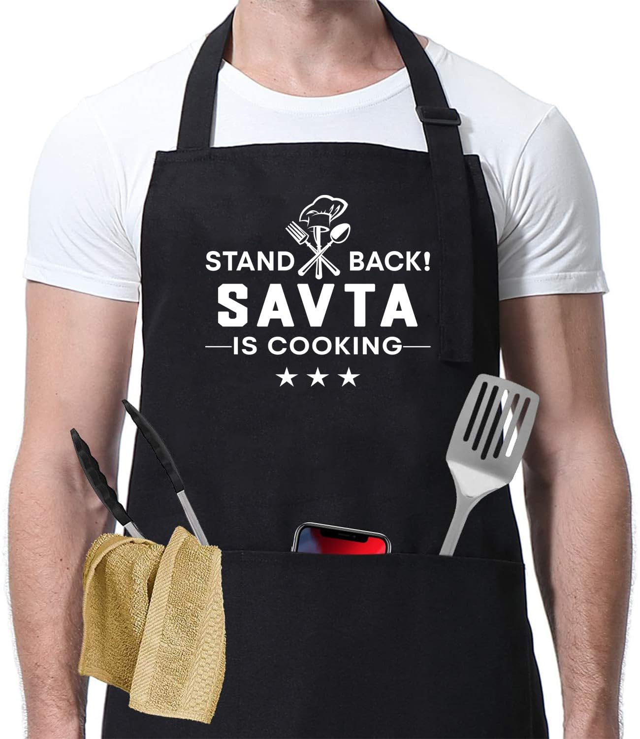 Stand Back Savta Is Cooking Apron  Funny Apron For Head Chef Savta Birthday Gifts For Dad  Savta Cooking Aprons  Cooking Apro
