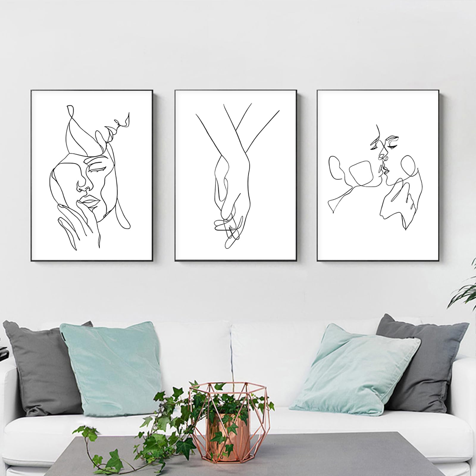 Minimalist Line Art Black White Minimalist Line Canvas Art Couple Line Drawing Posters Couple Wall Art One Line Art Wall Decor A