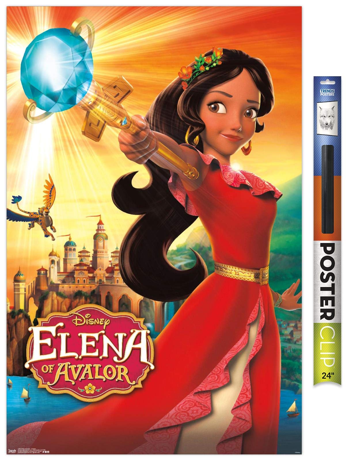 Trends International Disney Elena Of Avalor - One Sheet Wall Poster, 22.375'' X 34'', Poster & Clip Bundle