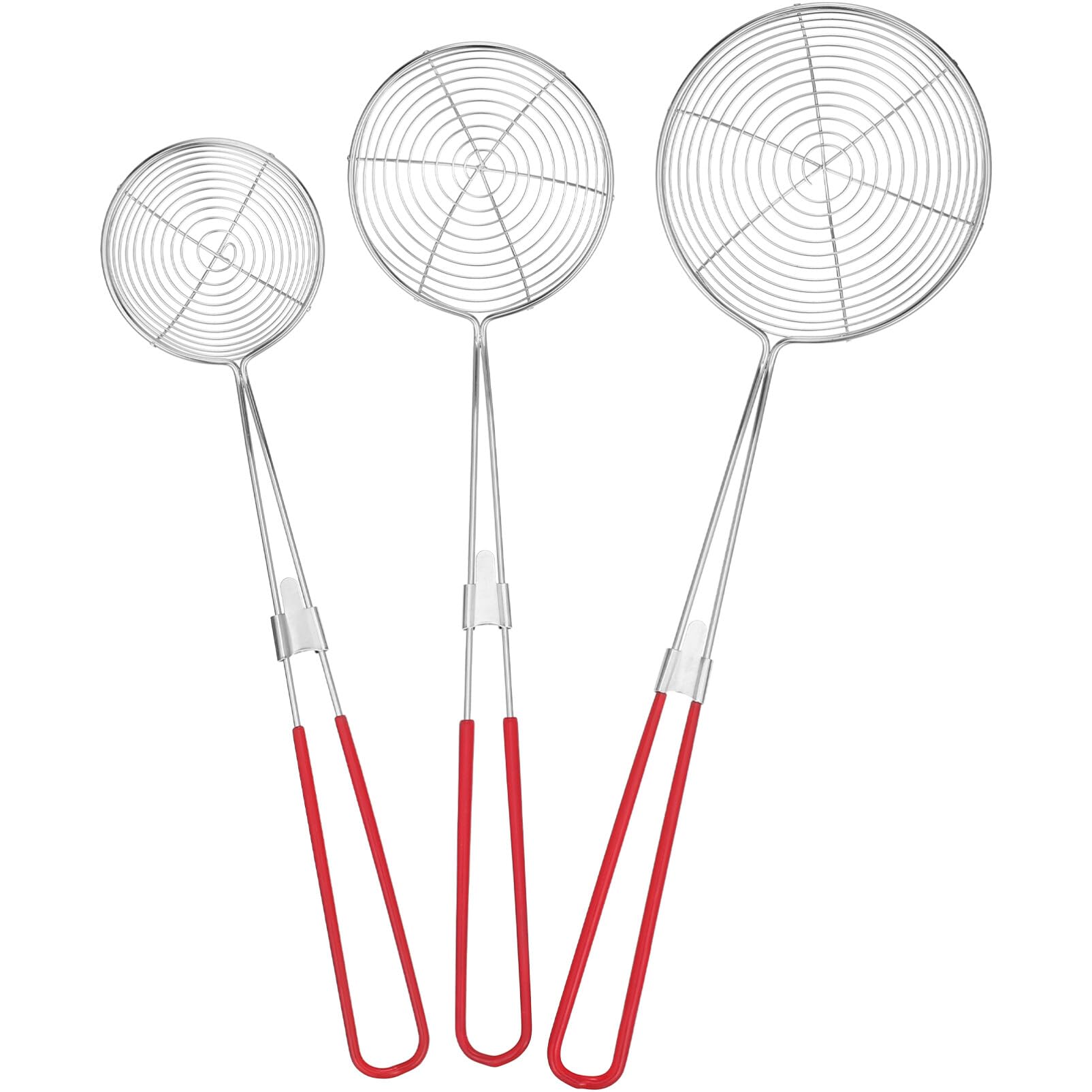 Kichvoe Spider Strainer Set of 3 Stainless Steel Skimmer Ladle