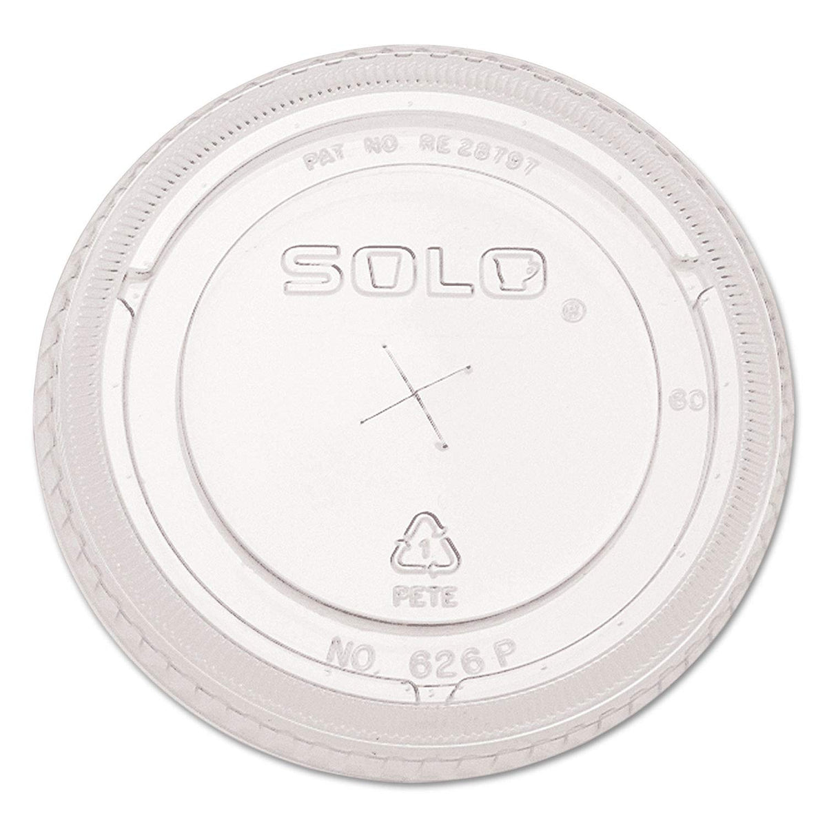 Straw-Slot Cold Cup Lids, 16 Oz Cups, Clear, 100/Pk