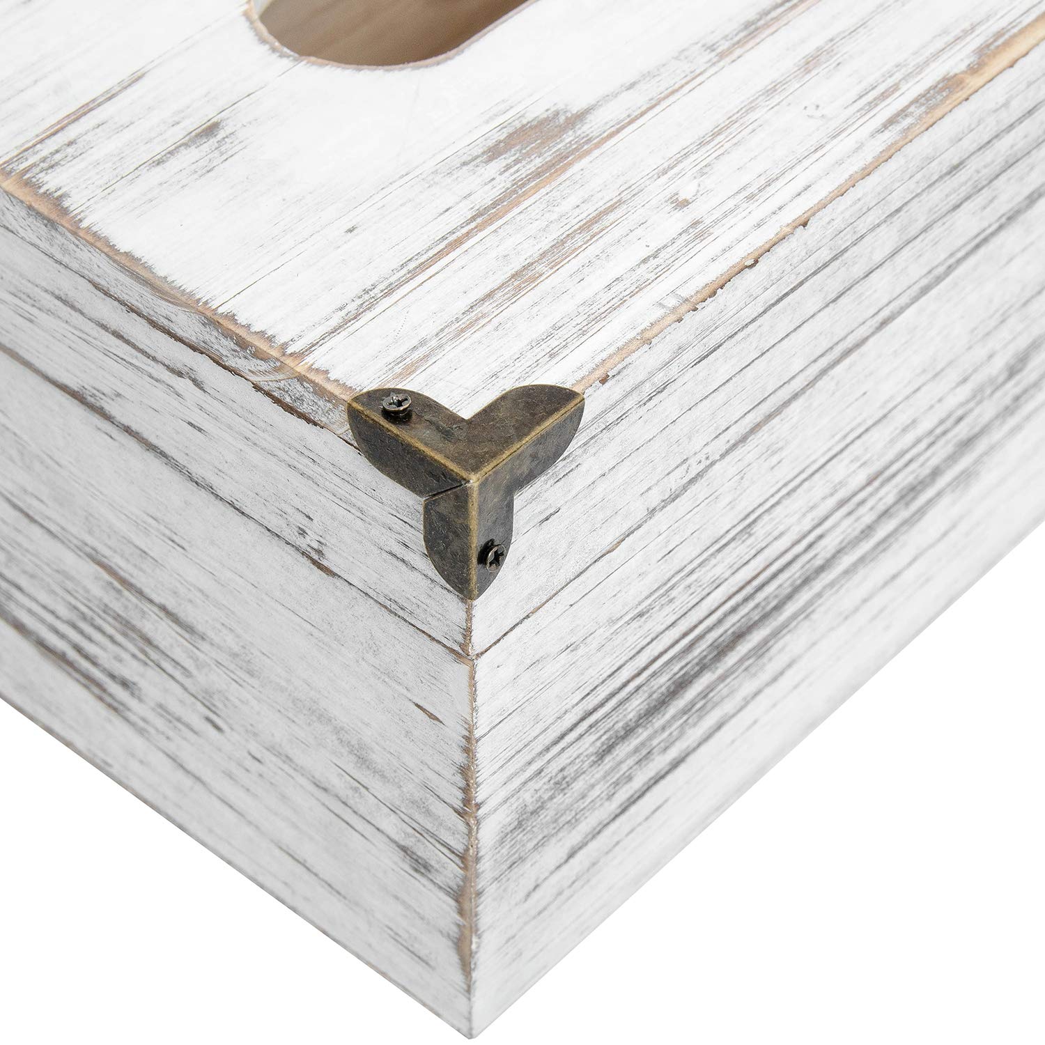 Distressed Wooden Rustic Facial Tissue Box Holder Tissue Box Cover Napkin Dispenser For Bathroom Living Room Dining Room Bedroom