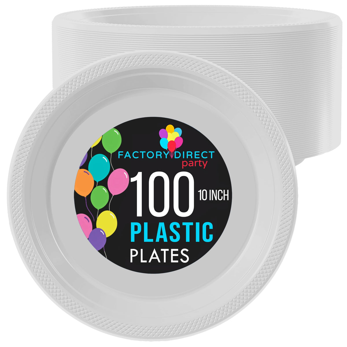 Exquisite White Plastic Plates For Party 10 White Disposable Plates For Party Supplies 100 Pcs Disposable Dinner Plate Heavy D