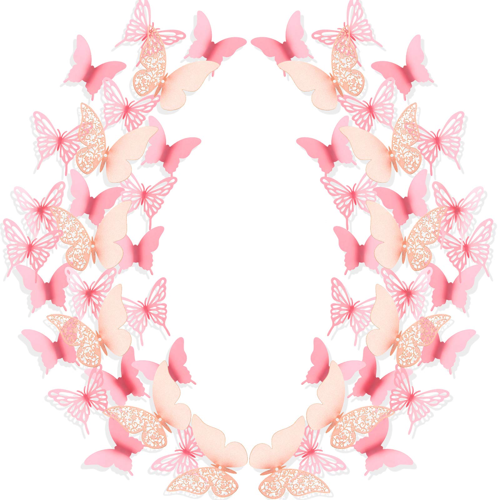 144 Pieces 3D Butterfly Wall Stickers Decor Butterfly Decals Diy Decorative Wall Art Cutouts Crafts Removable For Room Wedding F