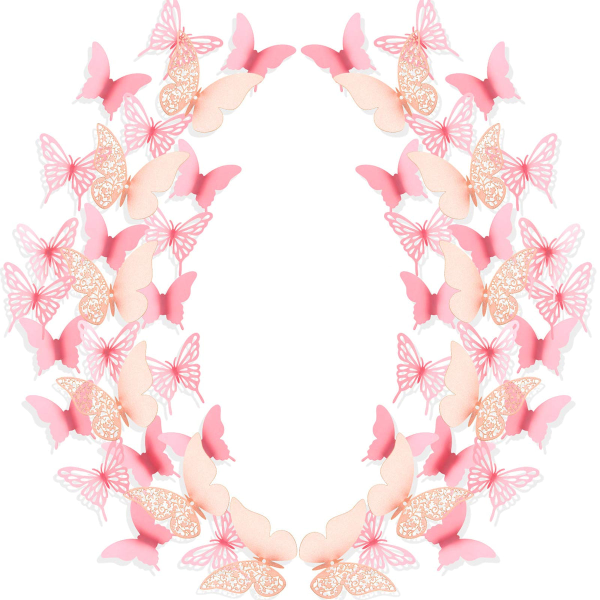 144 Pieces 3D Butterfly Wall Stickers Decor Butterfly Decals Diy Decorative Wall Art Cutouts Crafts Removable For Room Wedding F