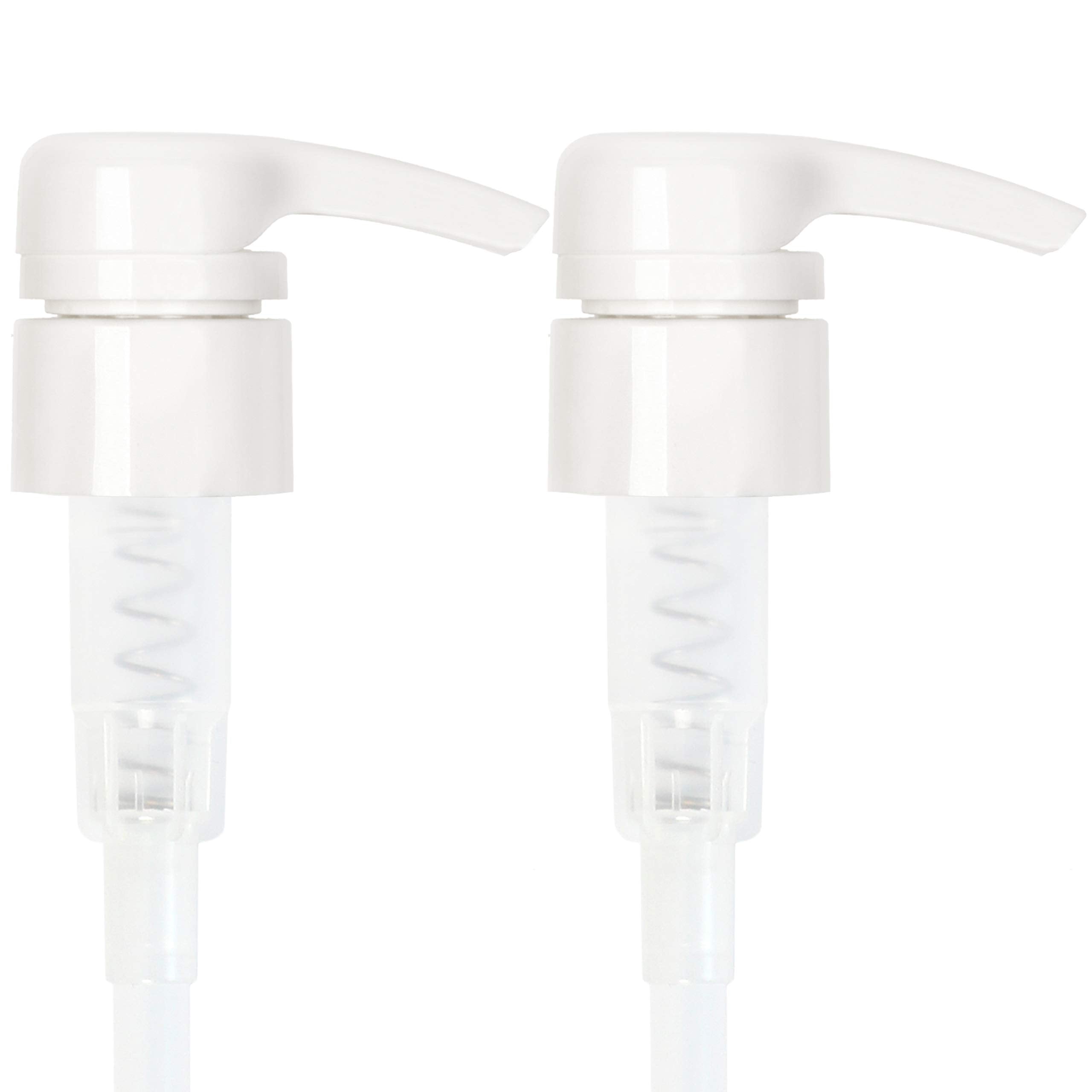 Youngever 5 Pack Dispensing Pump, 28/410 2Cc Output Pump Dispenser, Fits 1 Inch Necks 32 Ounce Large Bottles (White)