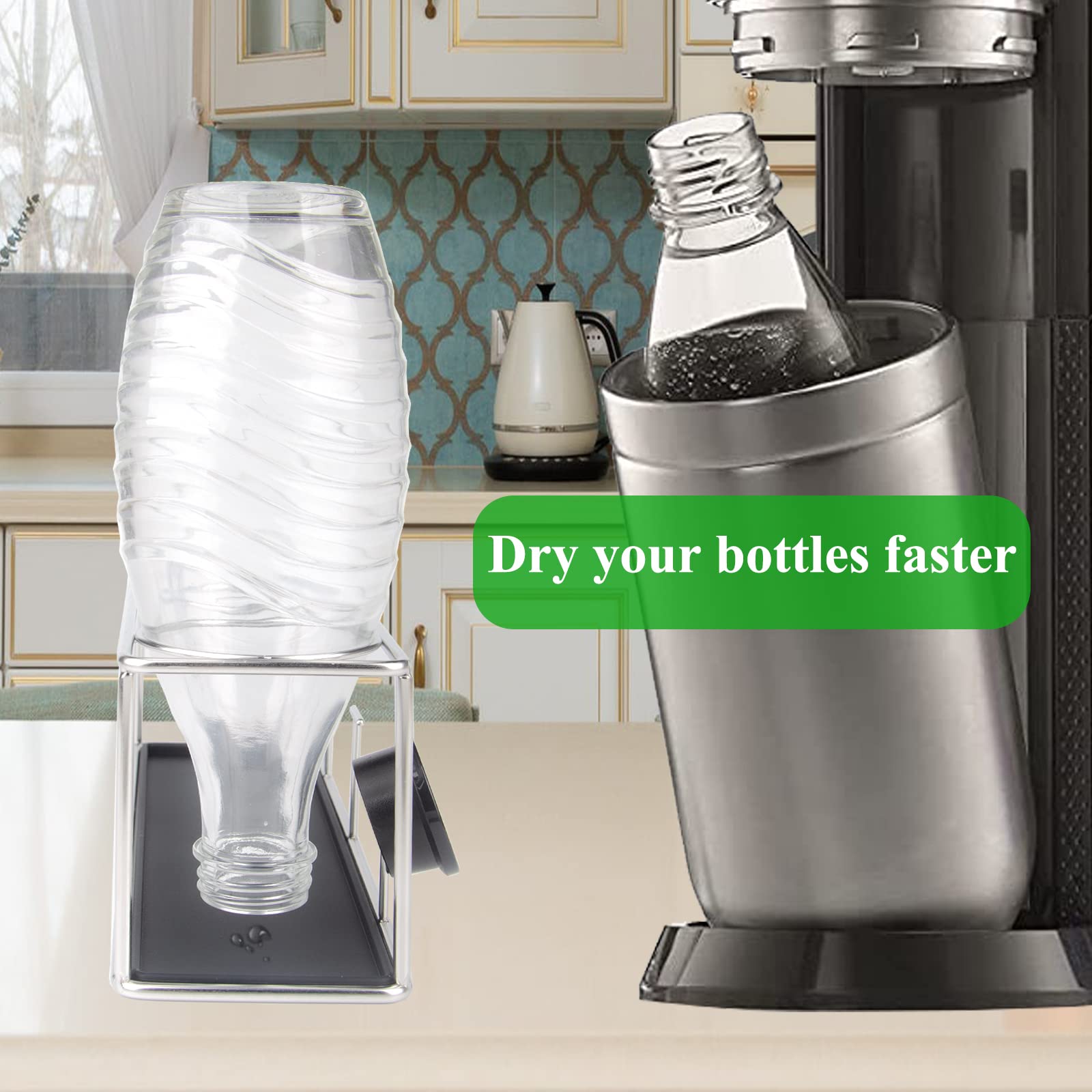 Kxoyjad Bottle Drying Rack For Sodastream Crystal/Terra/Fizzi/Jet Bottles