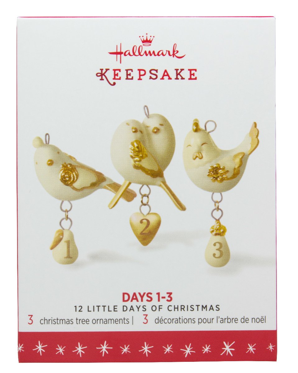 Hallmark Keepsake Ornament Days 1-3 12 Little Days of Christmas Set of 3 2016