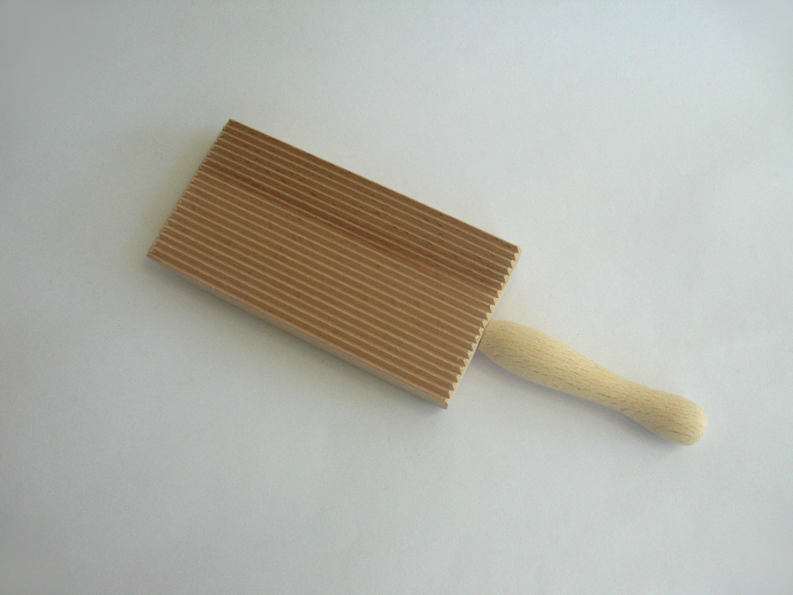 Tredoni Professional Gnocchi Wood Paddle Slanted Ridge Board Pasta Maker 2.4X4.8'' (6X12 Cm)