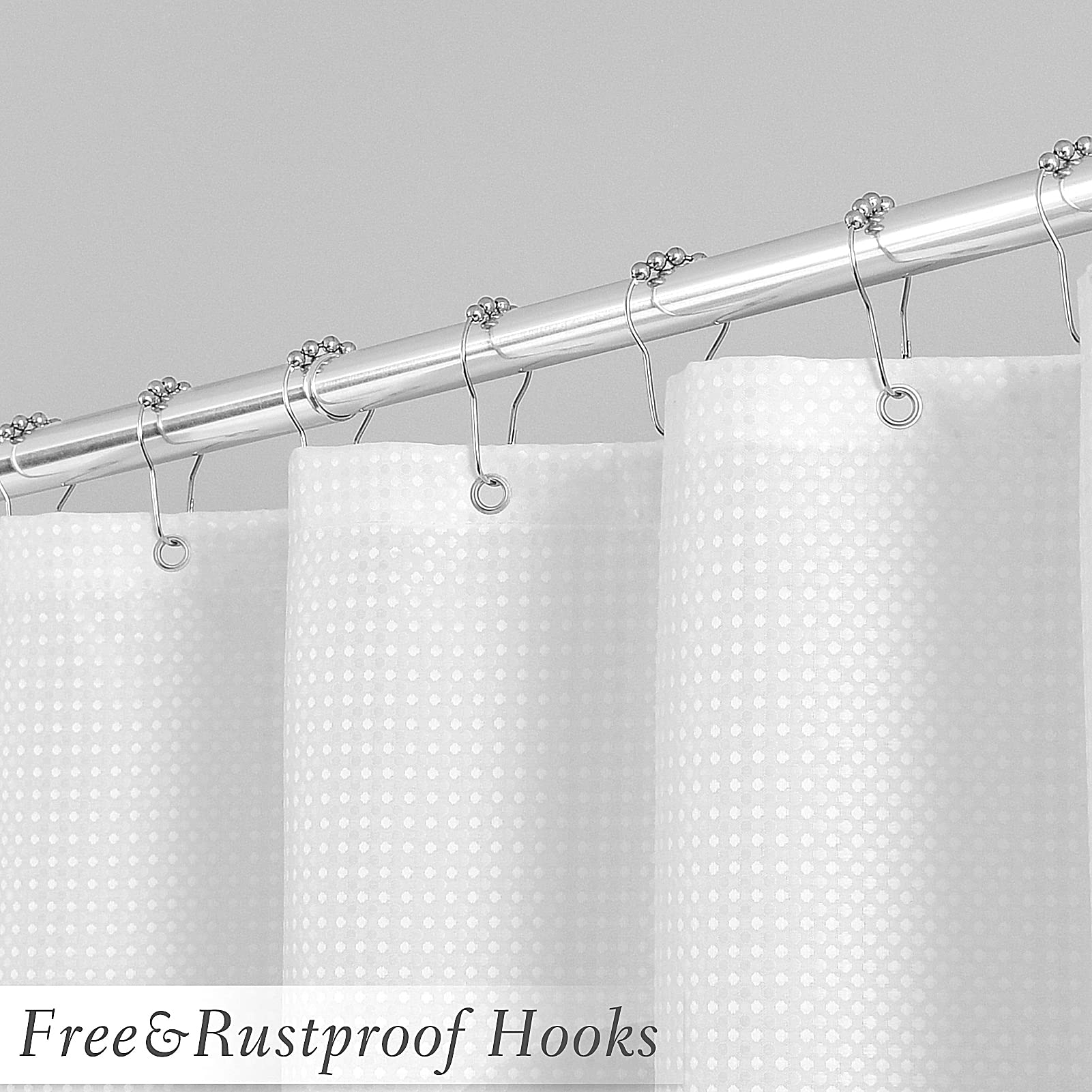 Hokibero Black And White Forest Bathroom Shower Curtain Set Mountain Nature Tree Plant Black And Gray Waffle Fabric Bath Curtain