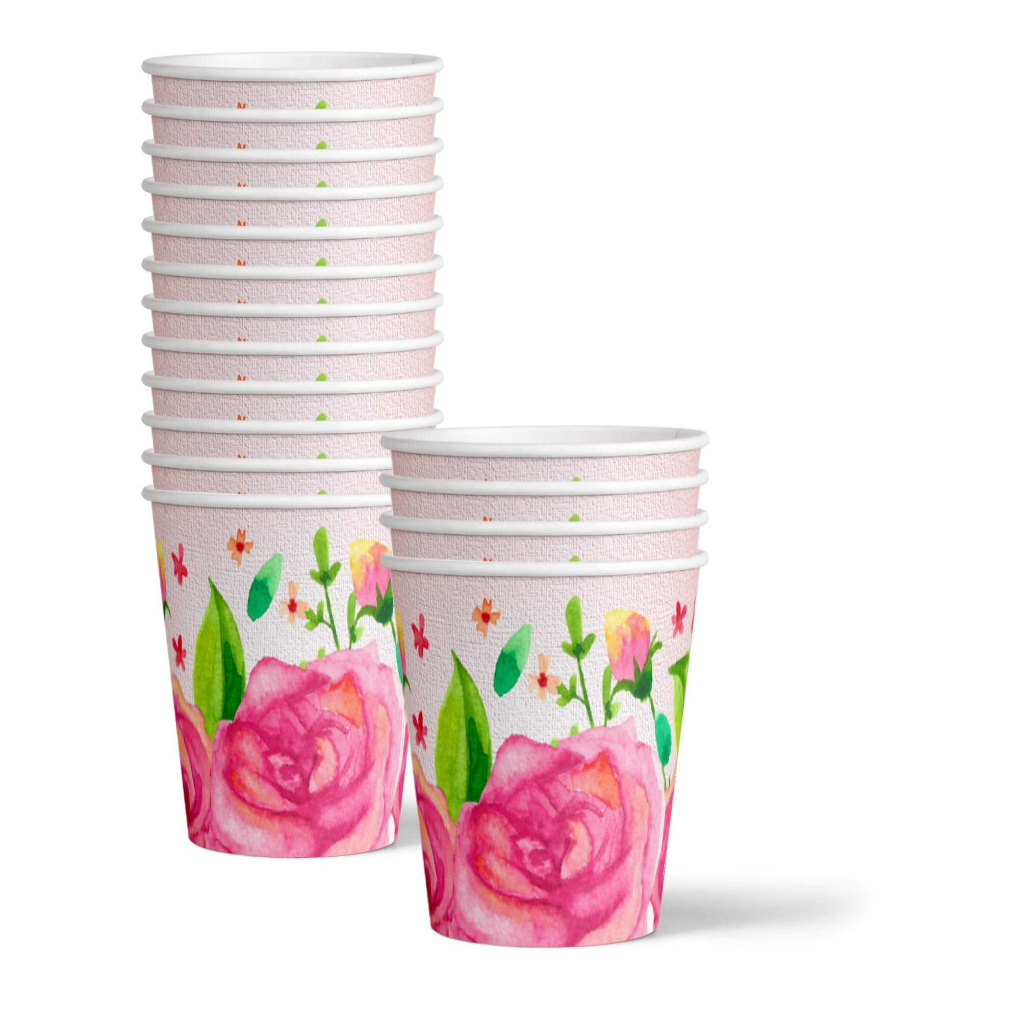 Roses Vintage Floral Birthday Party Supplies Set Plates Napkins Cups Tableware Kit For 16