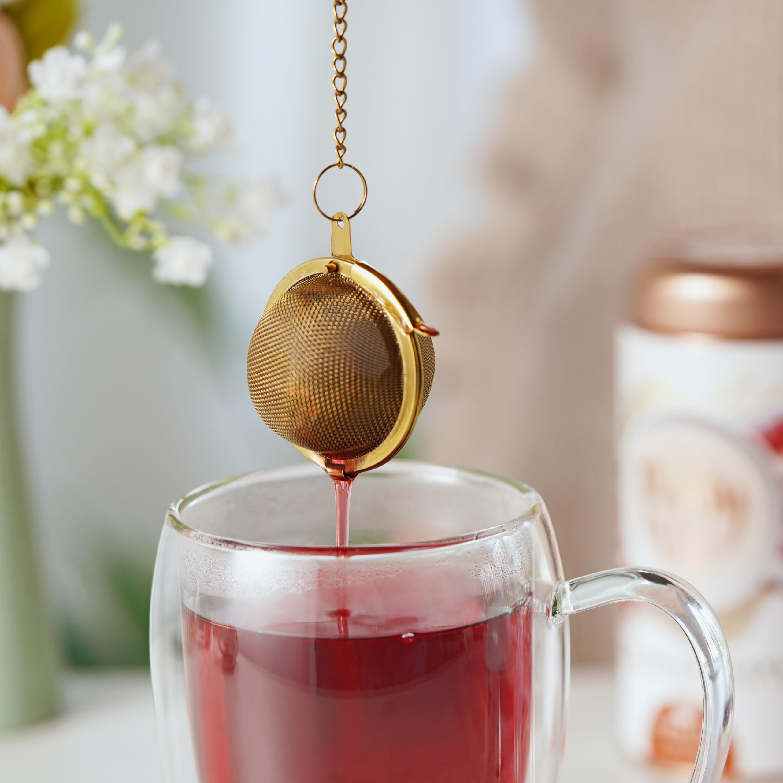 Small Tea Infuser Ball In Gold By Pinky Up