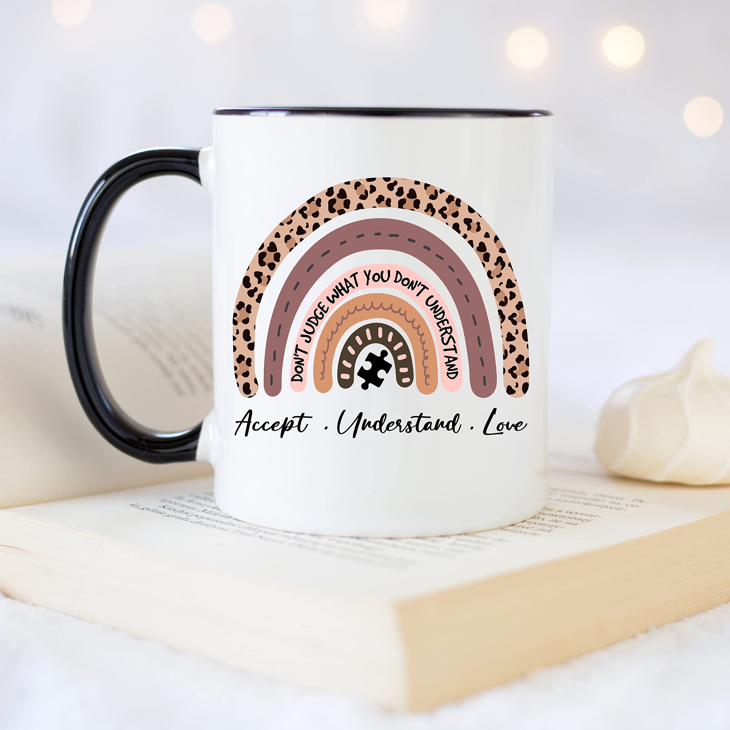 Younique Designs Autism Awareness Cup, 11 Ounces, Autism Mom Mug, Autism Acceptance Coffee Mug, Autism Awareness Merchandise And