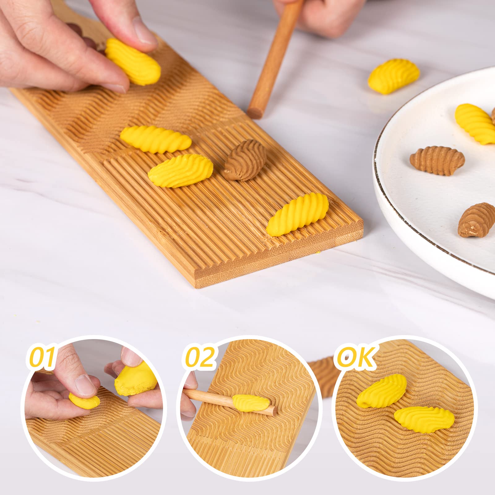 Gnocchi Board Hand Crafted Gnocchi Paddle With Garganelli Stick Maveite Cavatelli Pasta Maker Pasta Board Gnocchi Ridges Roller