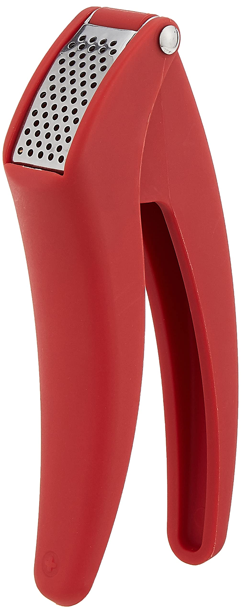 Kuhn Rikon Easy-Clean Garlic Press, No Need to Peel, 7    Red