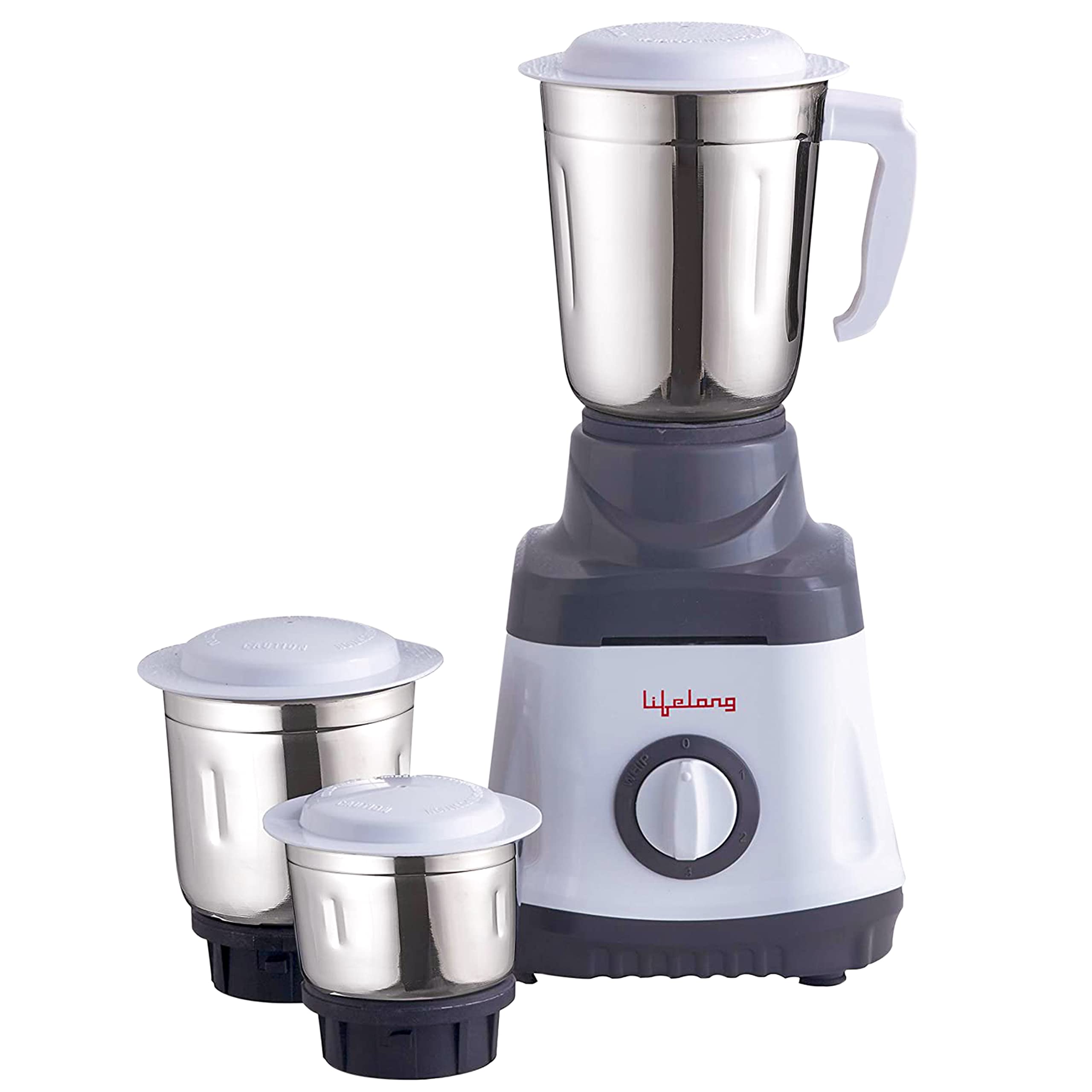 Lifelong Llmg74 750 Watt Mixer Grinder With 3 Jars (White And Grey)