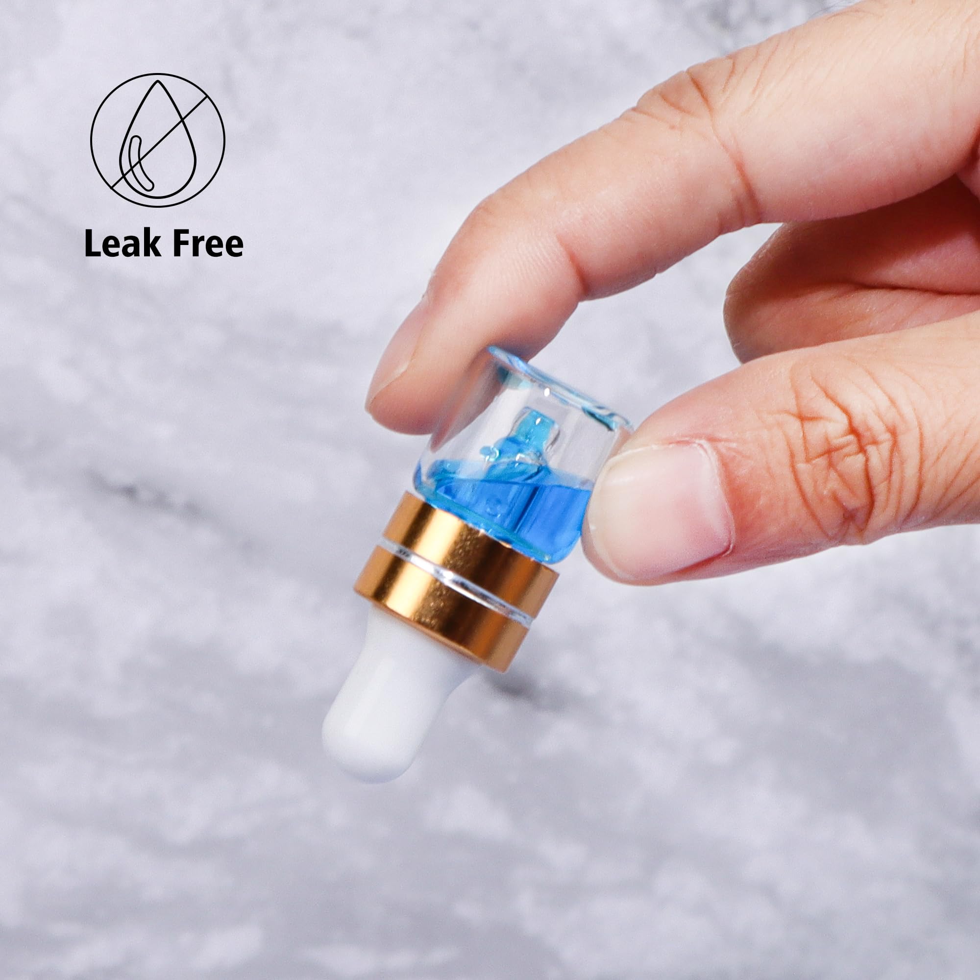 Comrzor 50 Pack 1Ml Clear Glass Dropper Bottles With 2 Pcs Plastic Droppers, Mini Sample Dropper Bottles For Essential Oils Perf