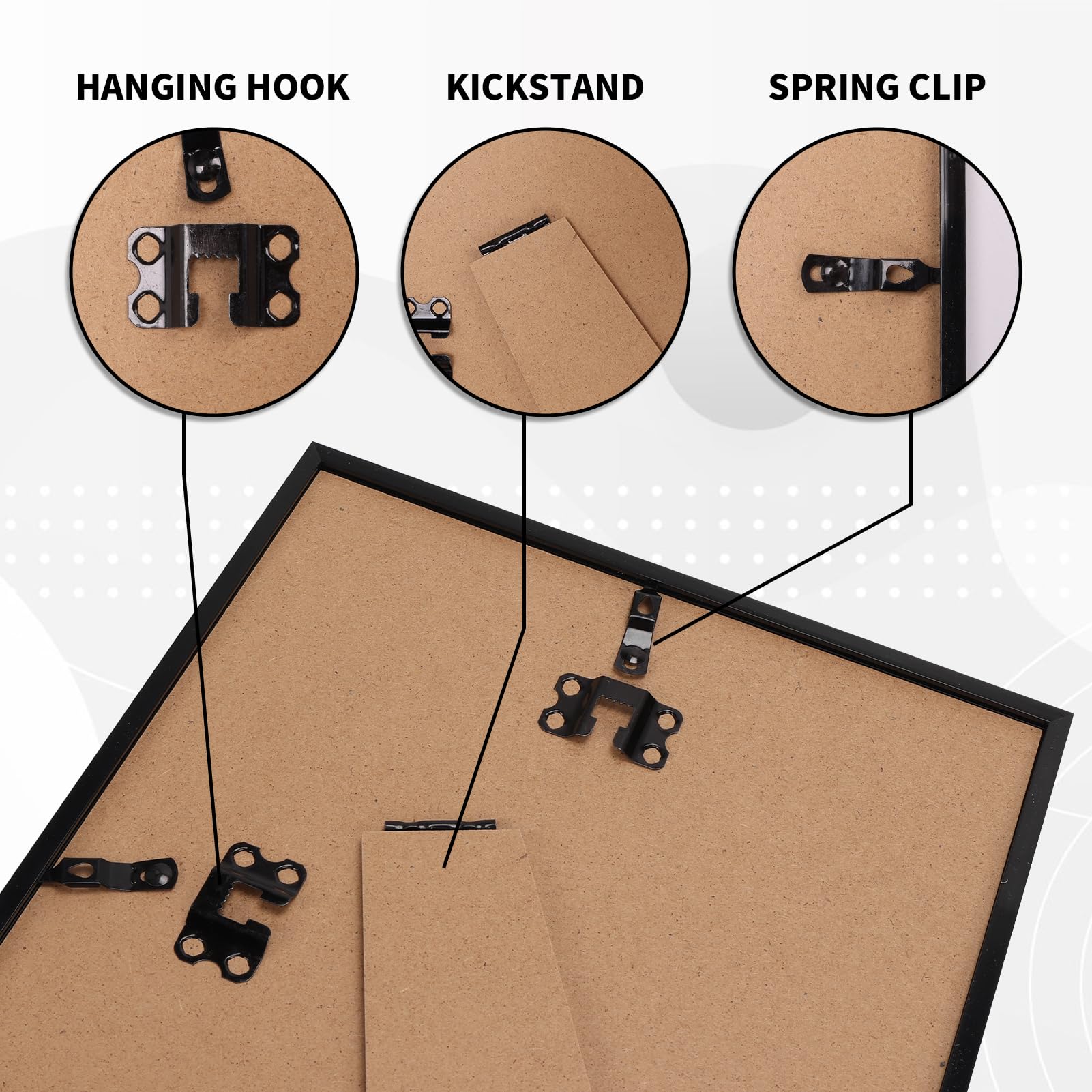 WIFTREY 8.5x11 Certificate Picture Frames Sets of 10, Multi 8.5 by 11 Document Diploma Photo Frame Bulk, Wall Hanging or Tableto