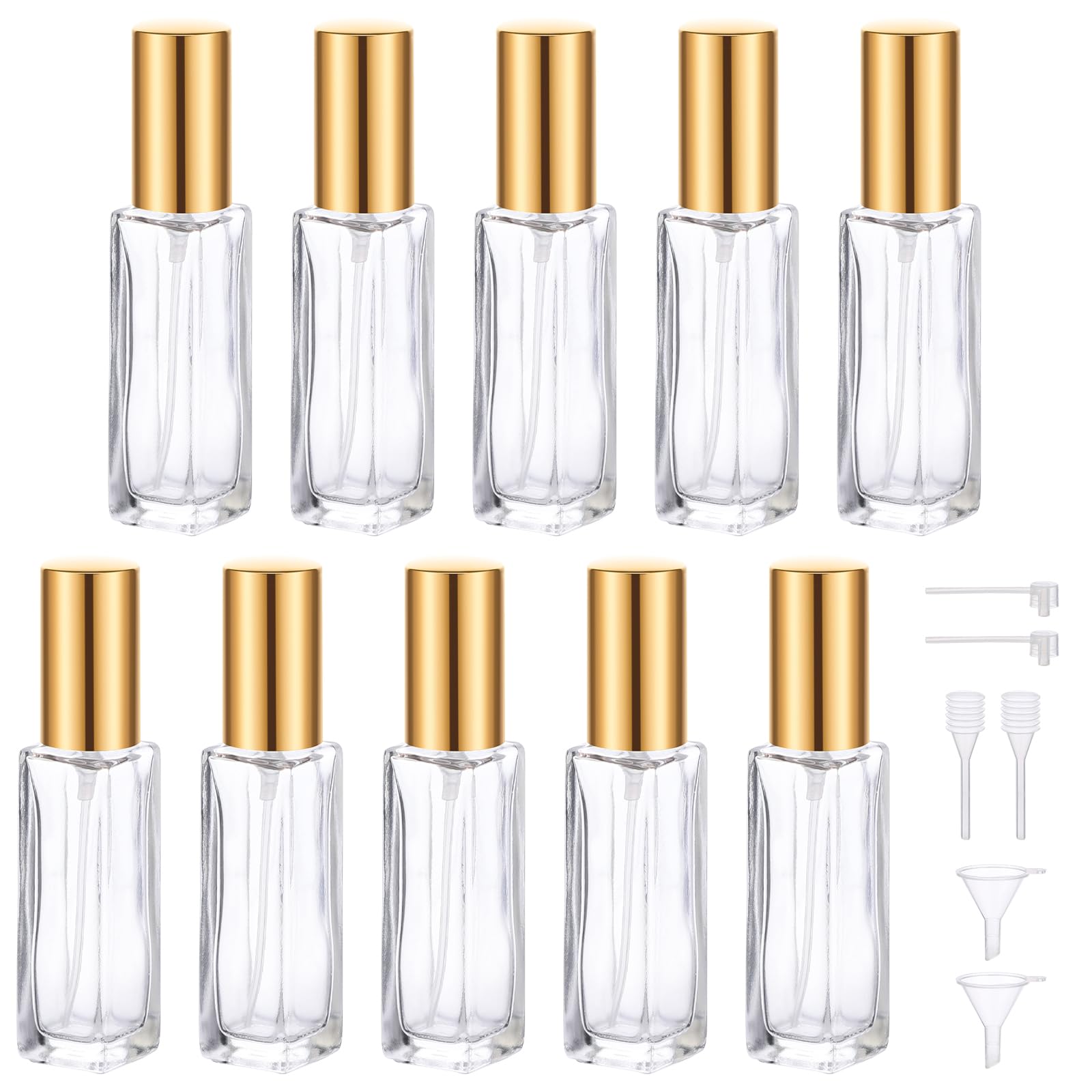 Segbeauty Travel Perfume Bottle Refillable, 10 Packs Atomizer Sprayer For Perfume, 10Ml Empty Glass Perfume Bottle Portable Trav