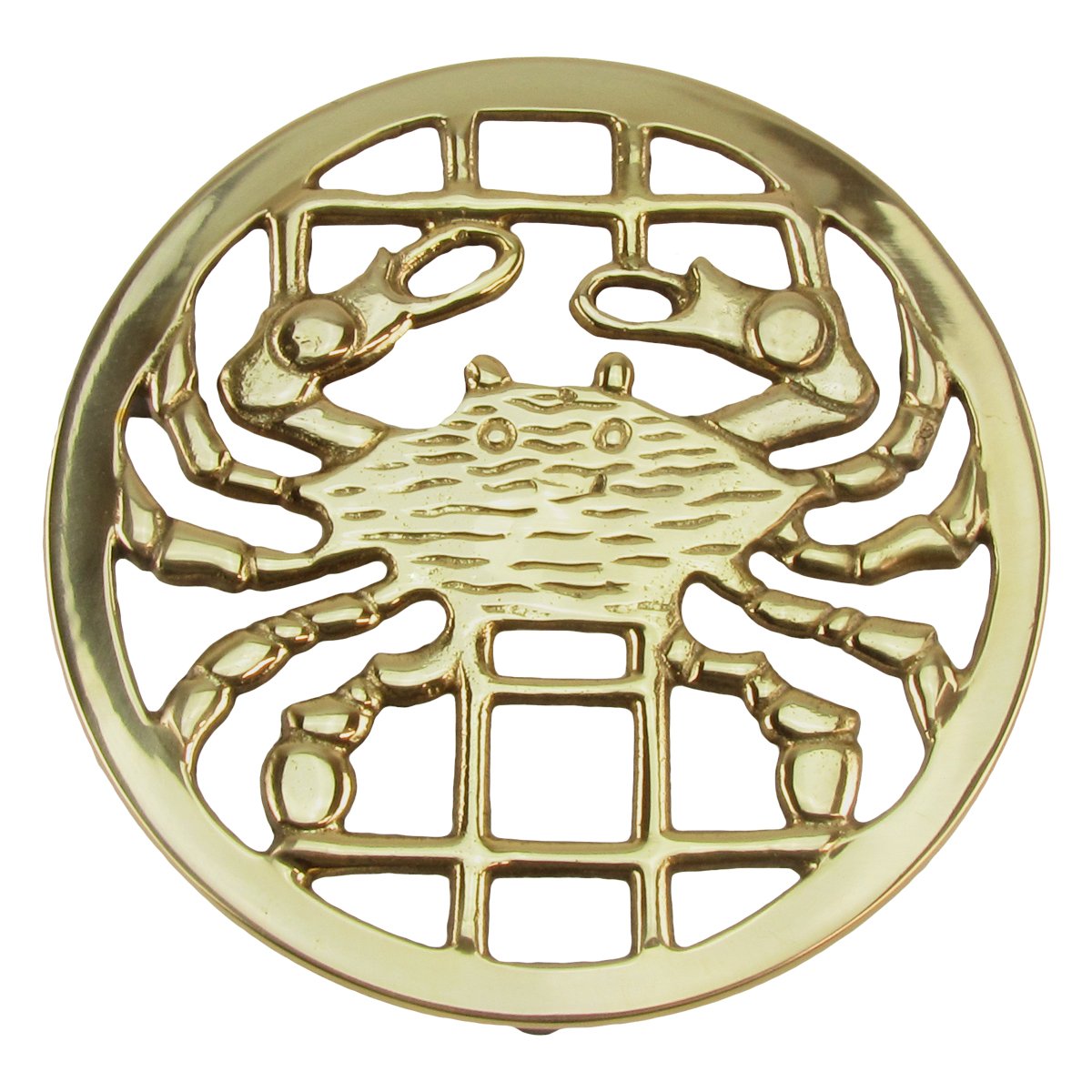 Treasure Gurus Solid Brass Crab Trivet Hot Stove Pot Or Pan Holder