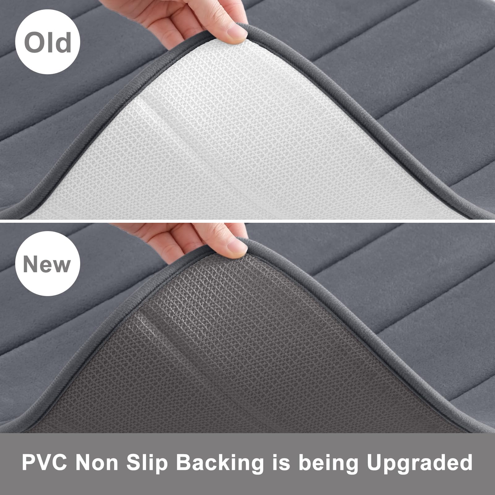 Buganda Memory Foam Bath Mat Rug, 44'' X 20'', Ultra Soft And Non-Slip Bathroom Rugs, Water Absorbent And Machine Washable Bath