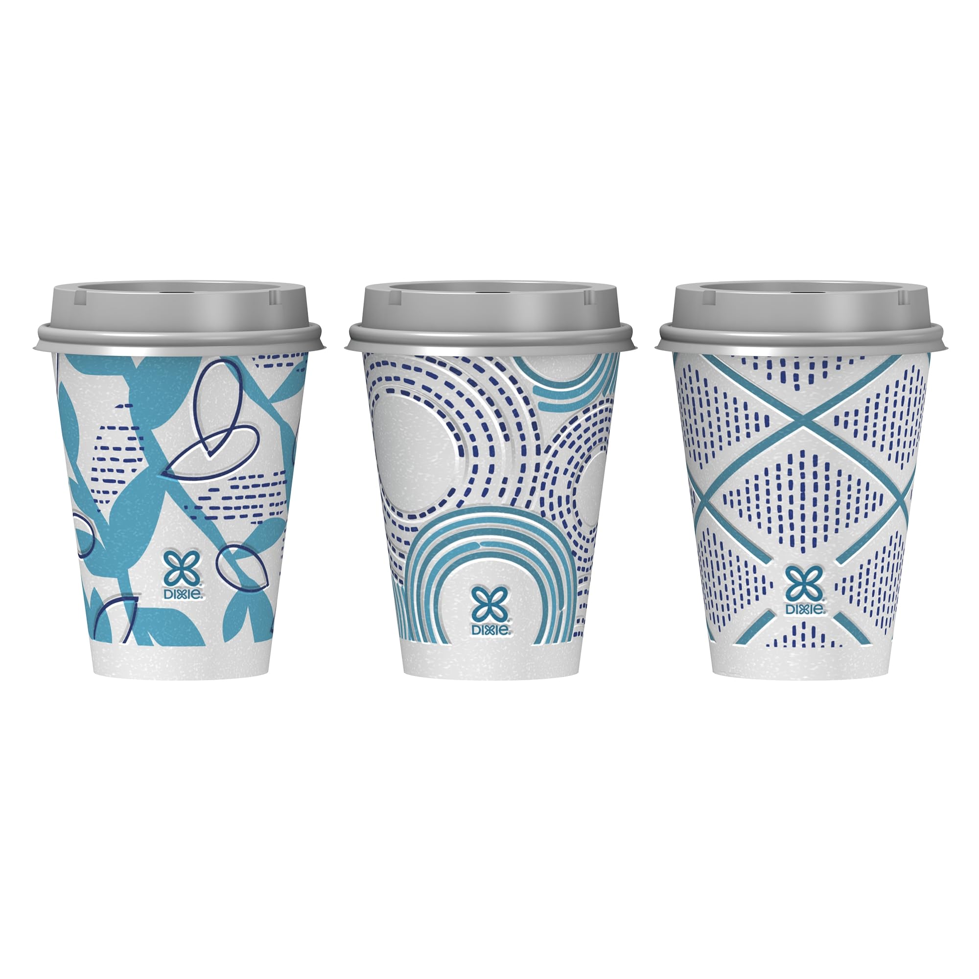 Dixie To Go Paper Coffee Cups With Lids, 12 Oz, 26 Ct, Disposable Insulated Paper Cups For On-The-Go Hot Or Cold Beverages