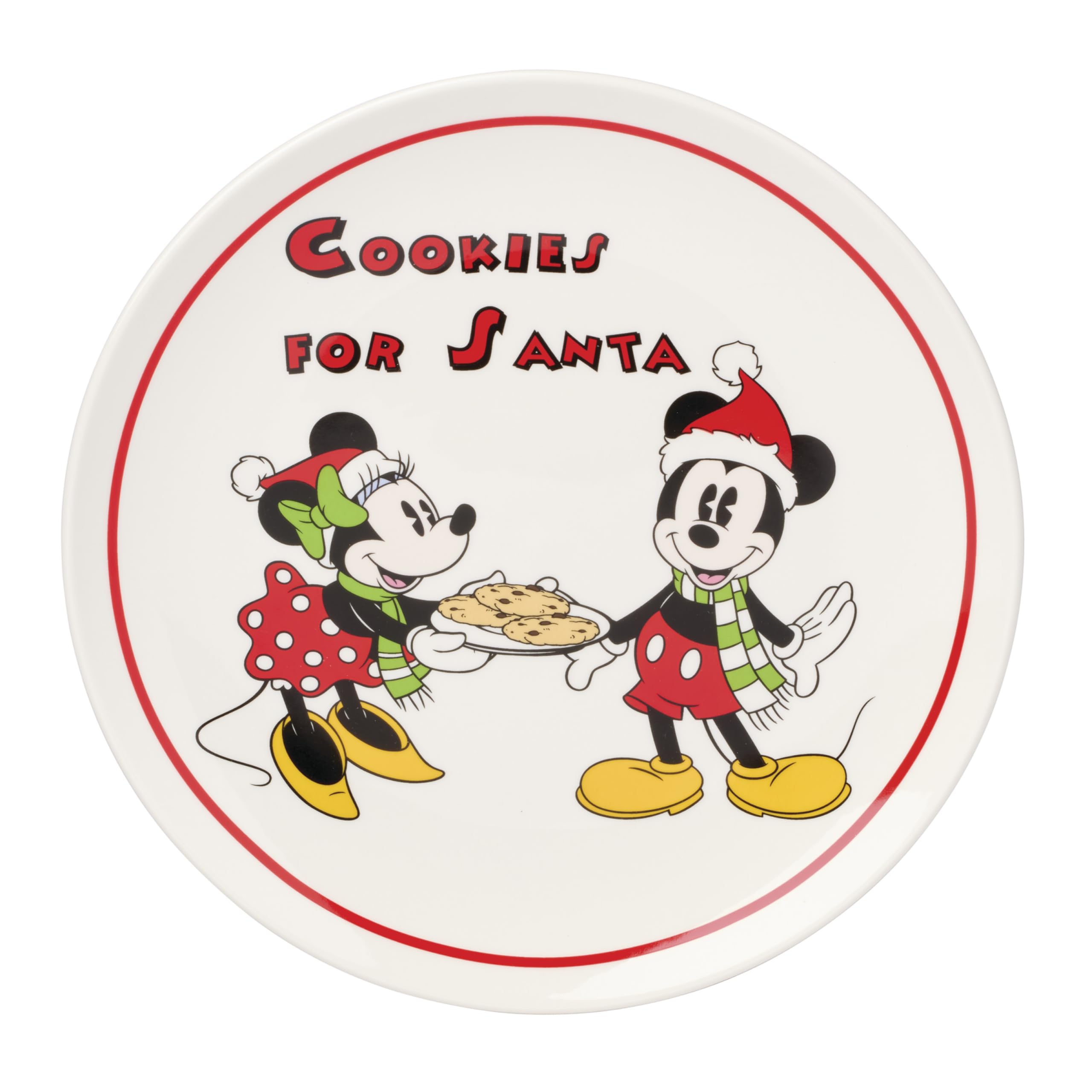 Lenox 898253 Disney Holiday Cookies for Santa Plate, Christmas Serveware, Festive