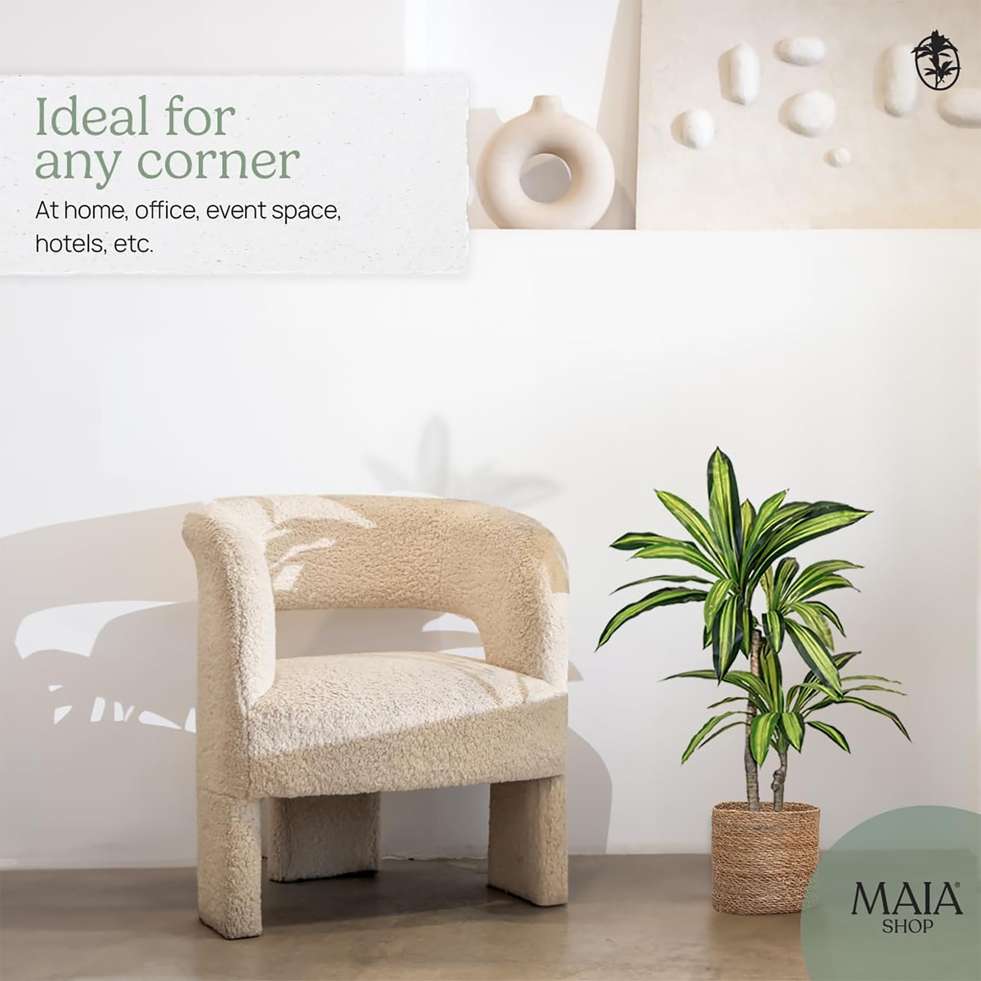 Maia Shop Artificial Dracena Tree  Made with The Best Materials  Ideal for Home Decoration  Artificial Plant (41-inch)