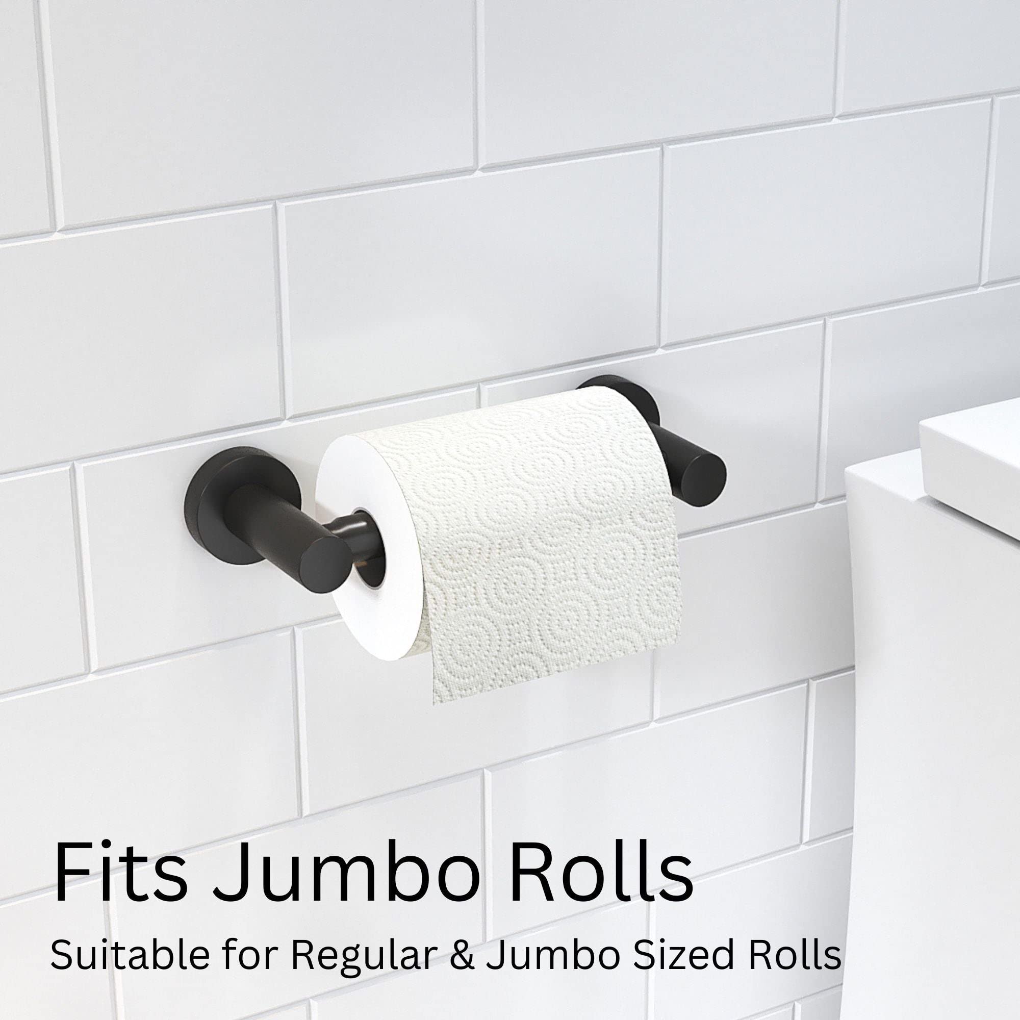Marmolux Acc Matte Black Toilet Paper Holder - Wall Mounted Black Toilet Paper Holder - Pivoting Design In Sus 304 Stainless Ste