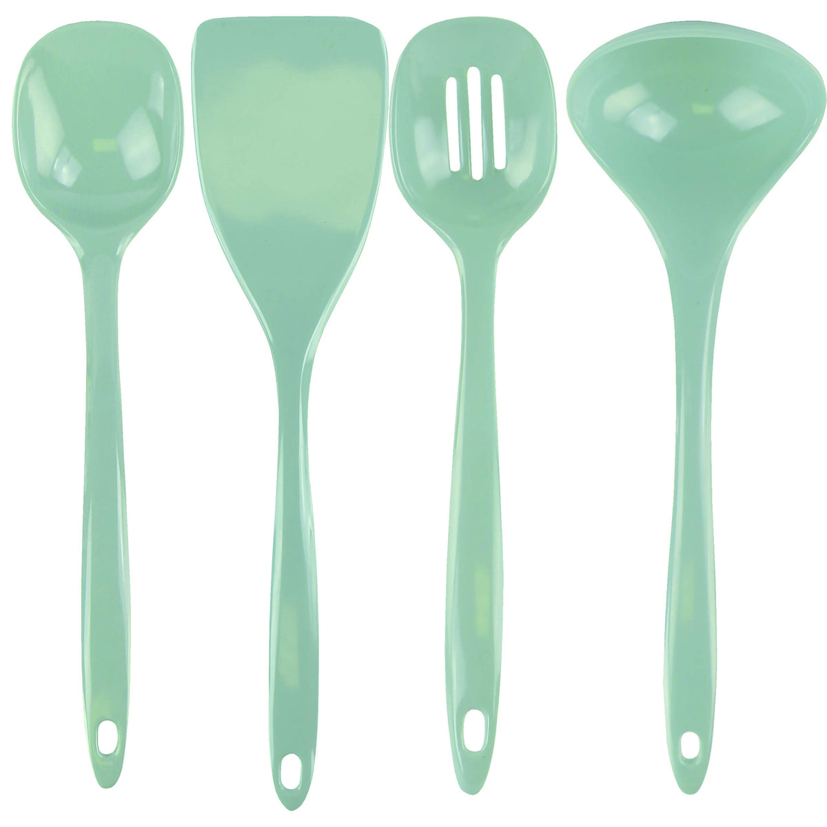 Reston Lloyd 4 Piece Melamine Utensil Kitchen Set, 11'', Seafoam