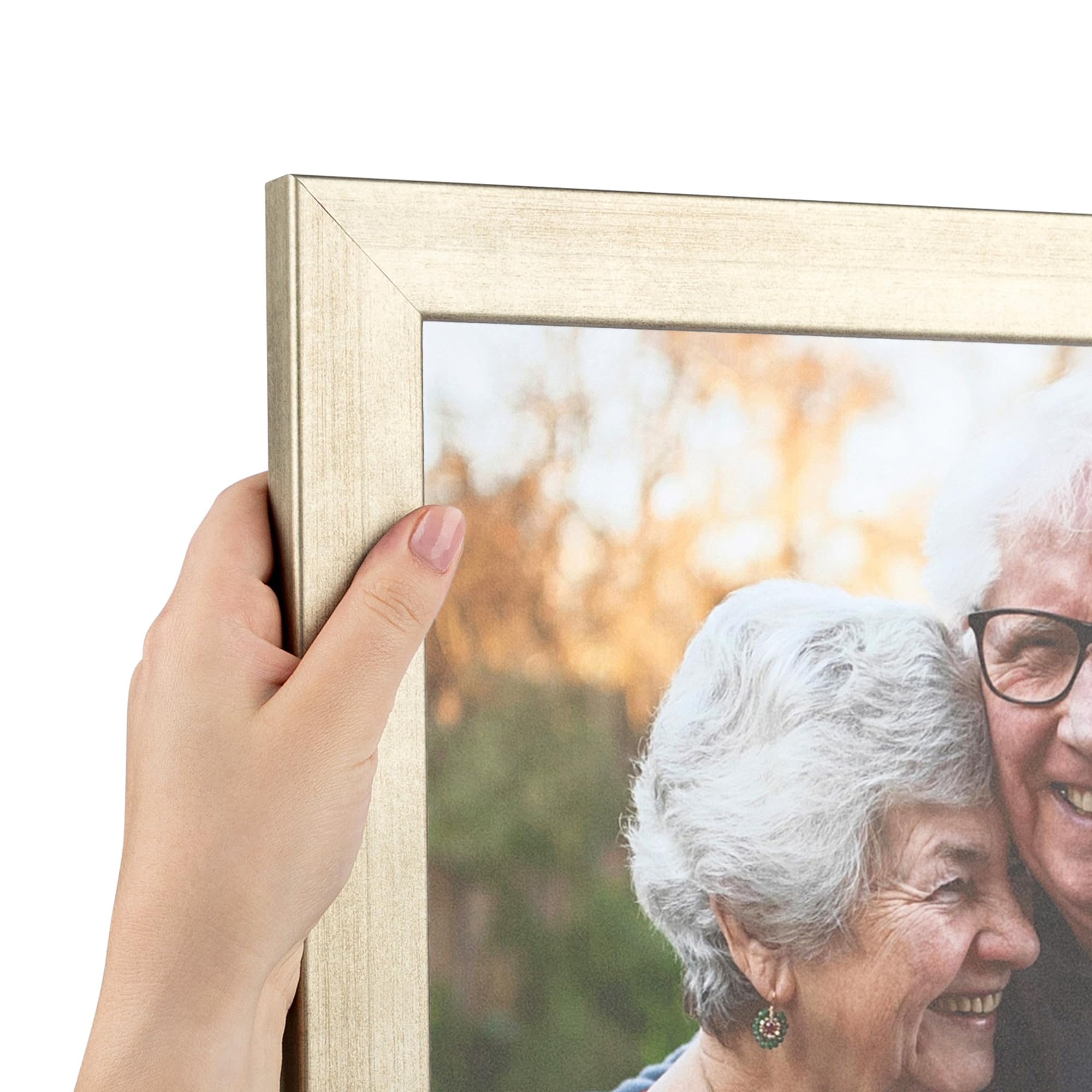 ArtToFrames 15x18 inch Muted Prosecco Gold Picture Frame, WOMBW26-1622-15x18