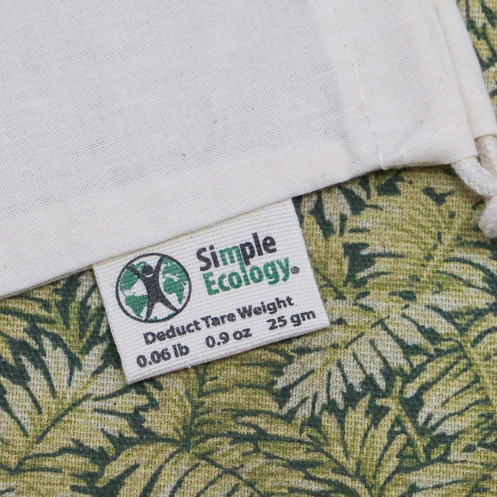 Simple Ecology Reusable Grocery Produce Shopping and Storage Bags  Organic Cotton Muslin  Medium 3 pack