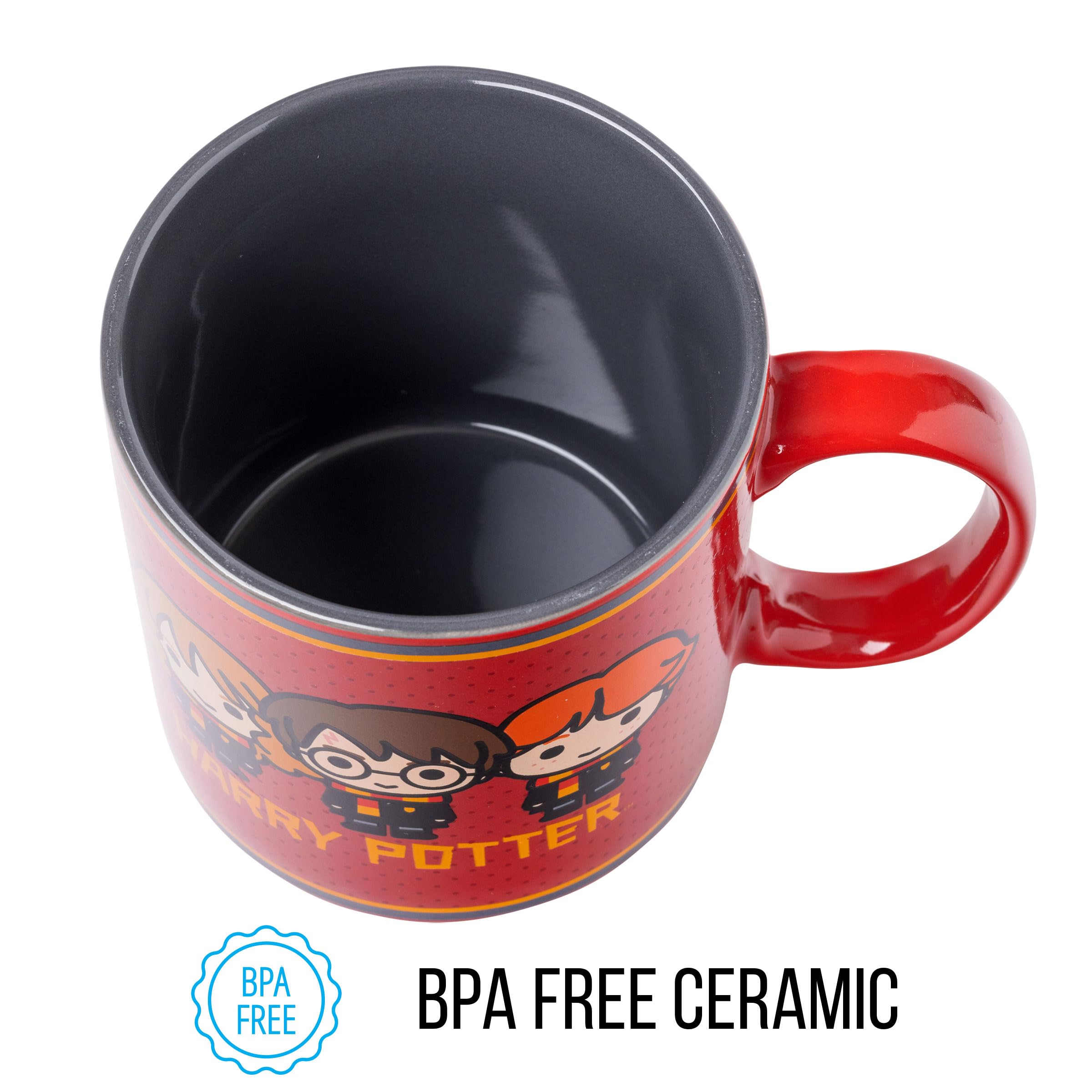 Silver Buffalo Chibi Animated Harry Potter Dots Ceramic Mug, 20 Ounces