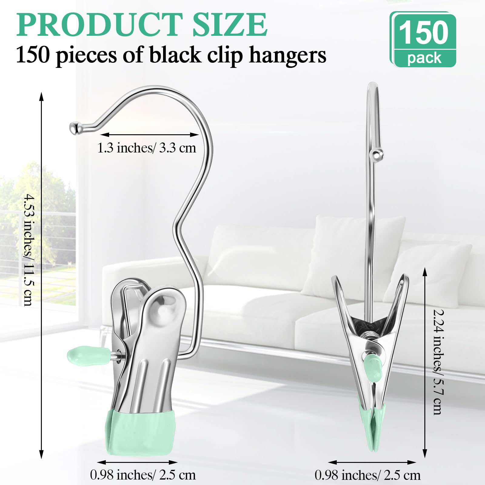 Yinder 150 Pcs Boot Hangers Clips Laundry Hooks Hanging Stainless Steel Clothes Pins Portable Clip Hangers For Closet Travel Soc