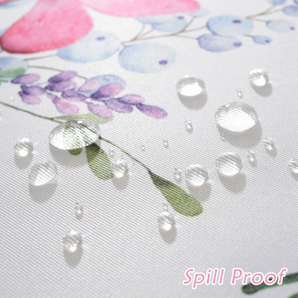 Matirug Spring Summer Rectangle Table Cloths 60X120,Floral Bouquet Washable Polyester Tablecloths,Flower Botanical Spill Proof F