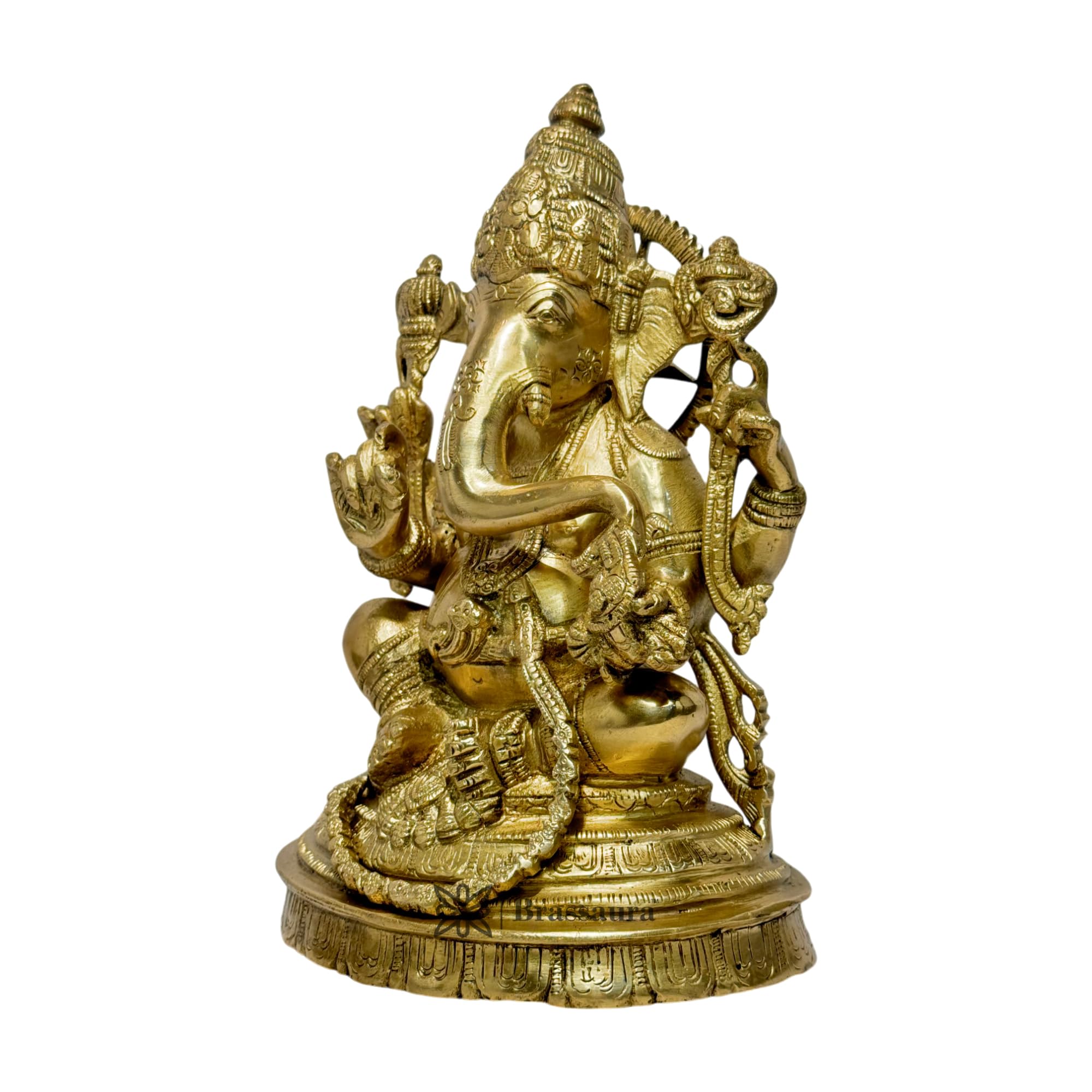Brassaura Brass Gold Ganesha Murti For Home And Decor Brass Ganesh Bhagwan Statue For Pooja Room Ganesha Idols For Home Entrace