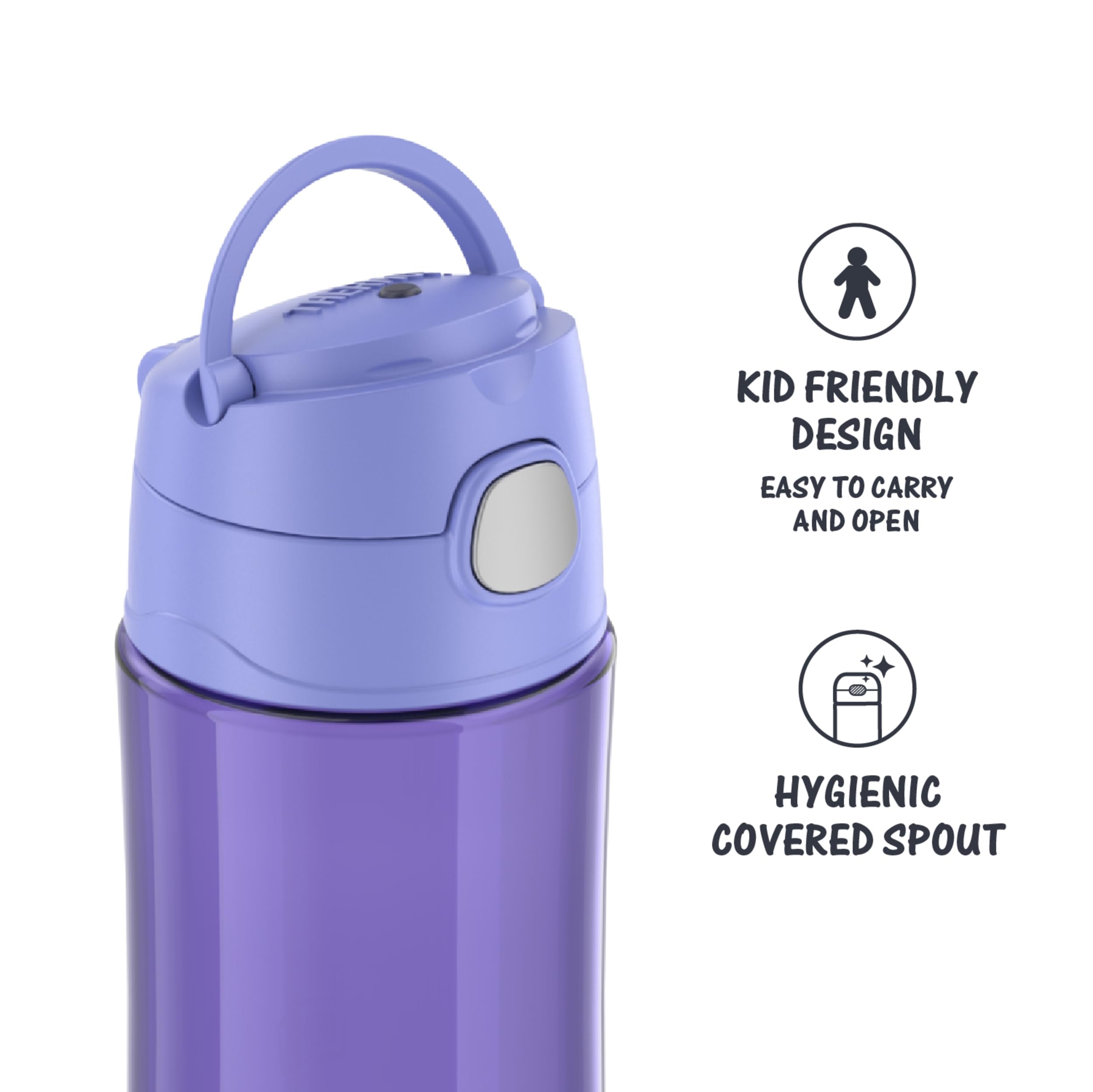 Thermos Funtainer 16 Ounce Plastic Hydration Bottle With Spout, Lavender