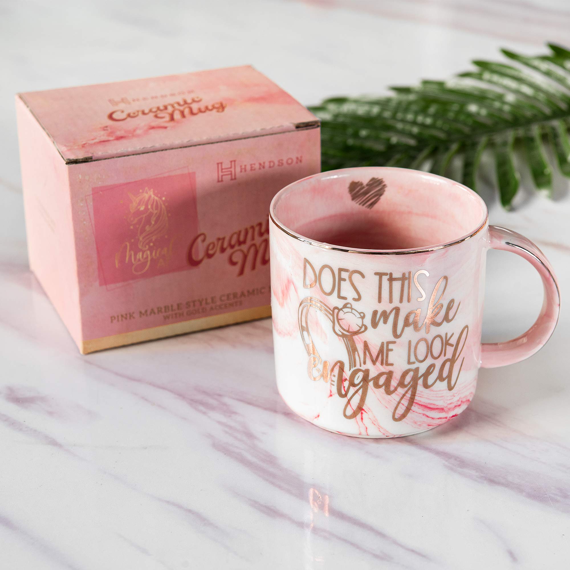 Engagement Gifts for Women - Funny Coffee Mug - Bride To Be Engaged Fiance Novelty Coffee Mugs Gift for Her - Does This Ring Mak