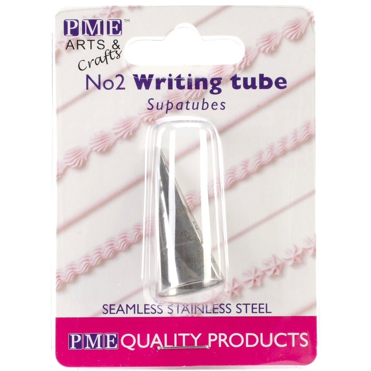 Pme Sugarcraft Pme Seamless Stainless Steel Supatube Writer No. 2, Decorating Tip, Silver