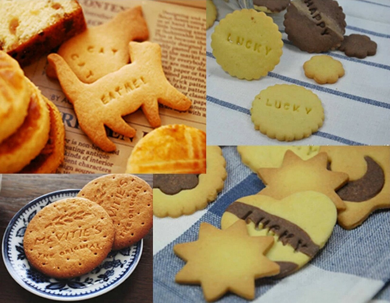 Gracelife 73 Pcs Alphabet, Number, Letter Symbols Biscuit Fondant Cake/Cookie Stamp Impress Embosser Cutter - Mold Tool Set