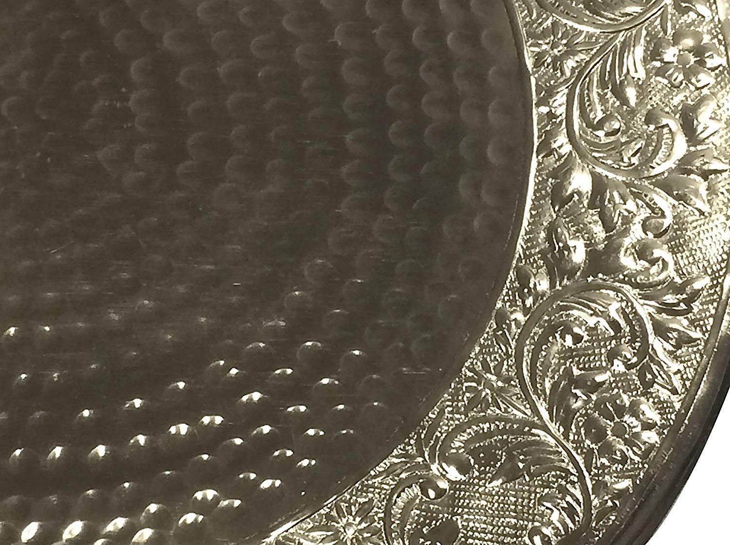Elegance 16'' Round Ornate Wedding Cake Stand, Silver