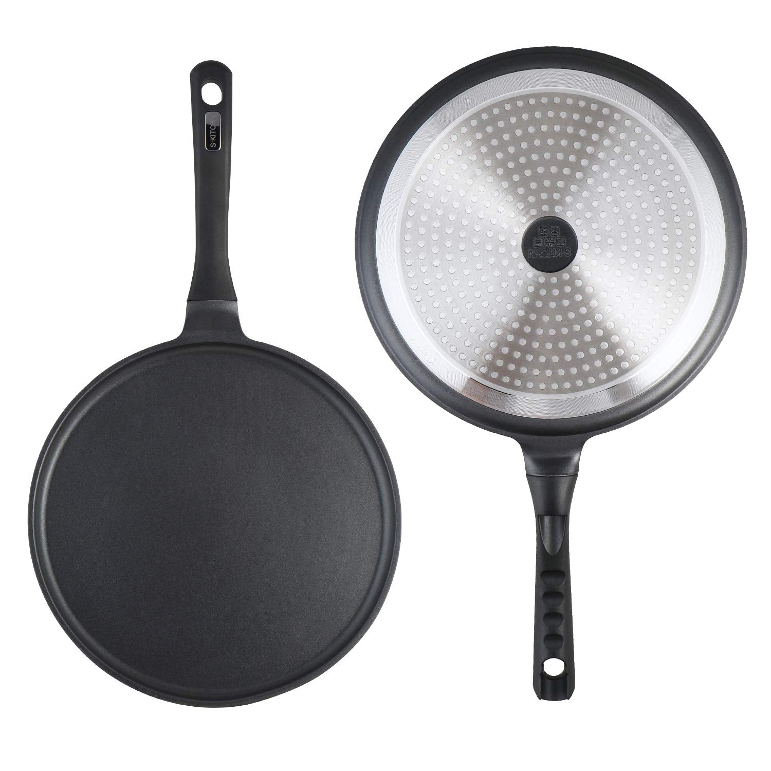 Skitchn Crepe Pan Nonstick Dosa Pan, Tawa Pan For Roti Indian, Non-Stick Pancake Griddle Compatible With Induction Cooktop, Coma