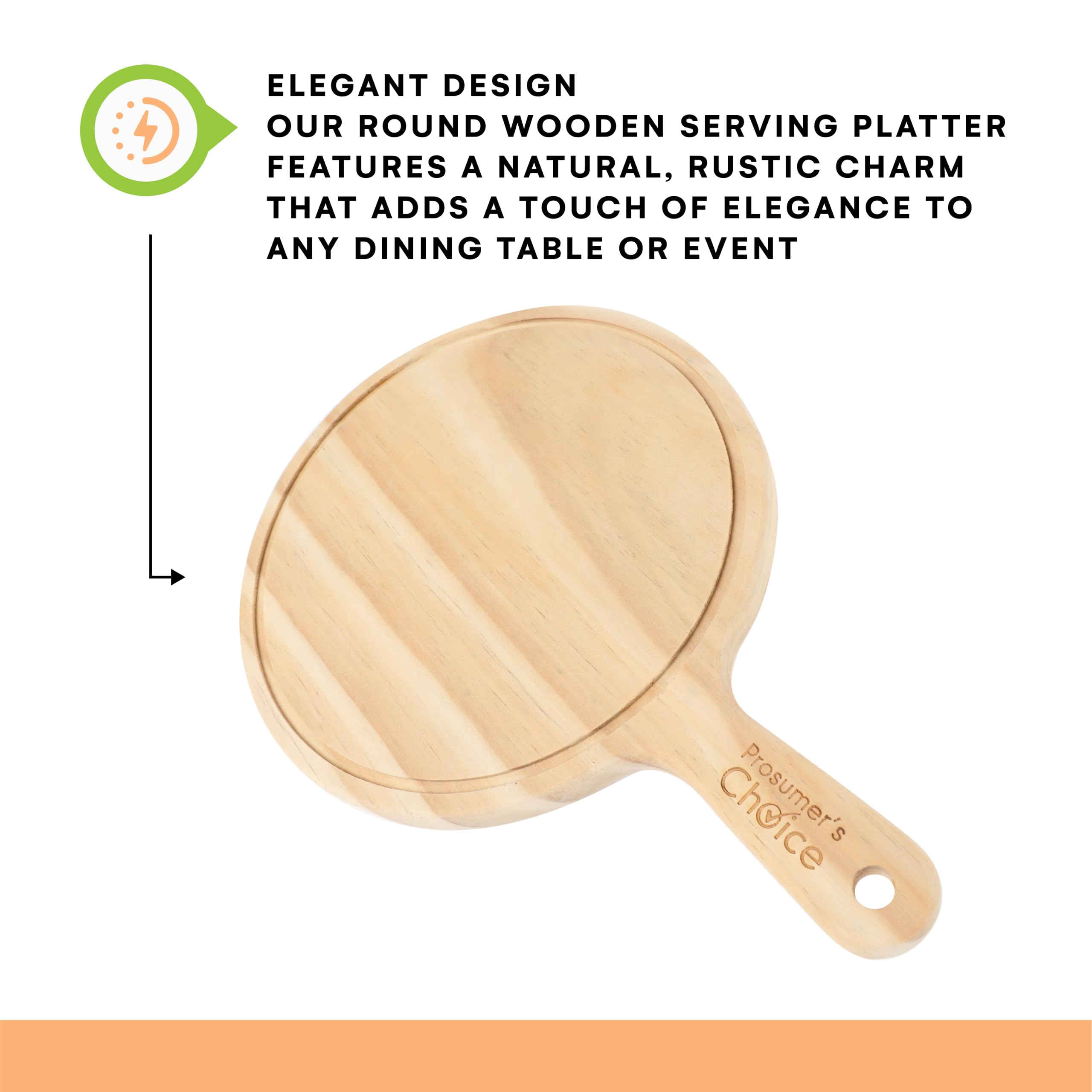 Prosumers Choice Bamboo Serving Tray - Set Of 4 Wooden Tea Tray - 16X12-Inch Coffee Table Tray - Food Tray For Serving Snacks Or