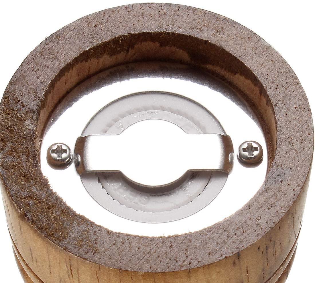 Utoolmart Wooden Pepper Mills Shaker, 5 Inch Pepper Grinder And Salt Shaker Set With Adjustable Coarseness For Seasoning Meal Pr