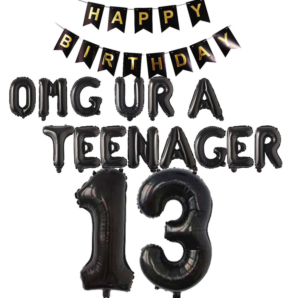 13Th Teenager Birthday Party Decorations For Boys Girls, 13Th Birthday Decorations Omg Ur A Teenager Balloon Birthday Banner Jum