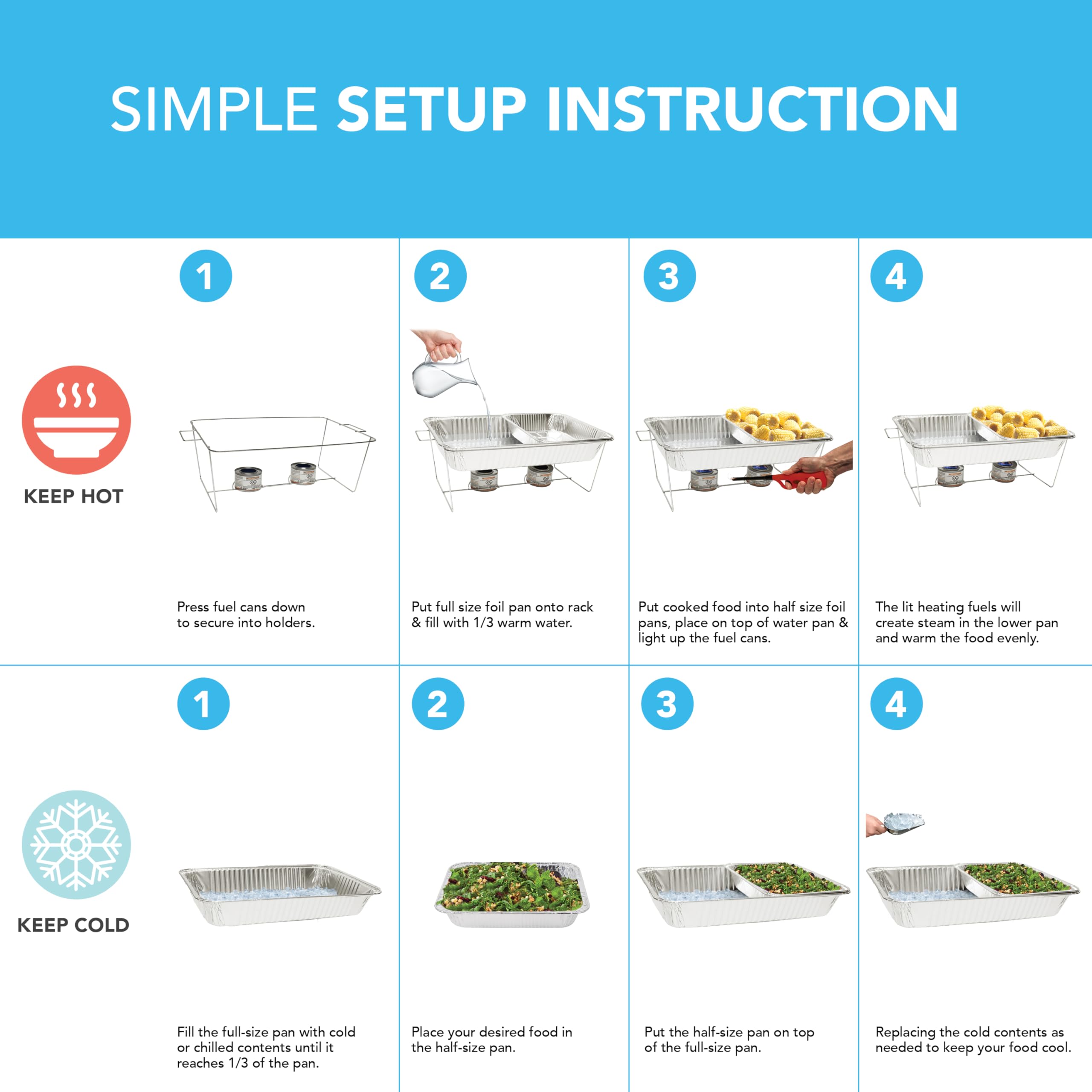 Party Essentials - UPK-33* - UPK-33 33 Piece Party Serving Kit, Includes Chafing Kits and Serving Utensils
