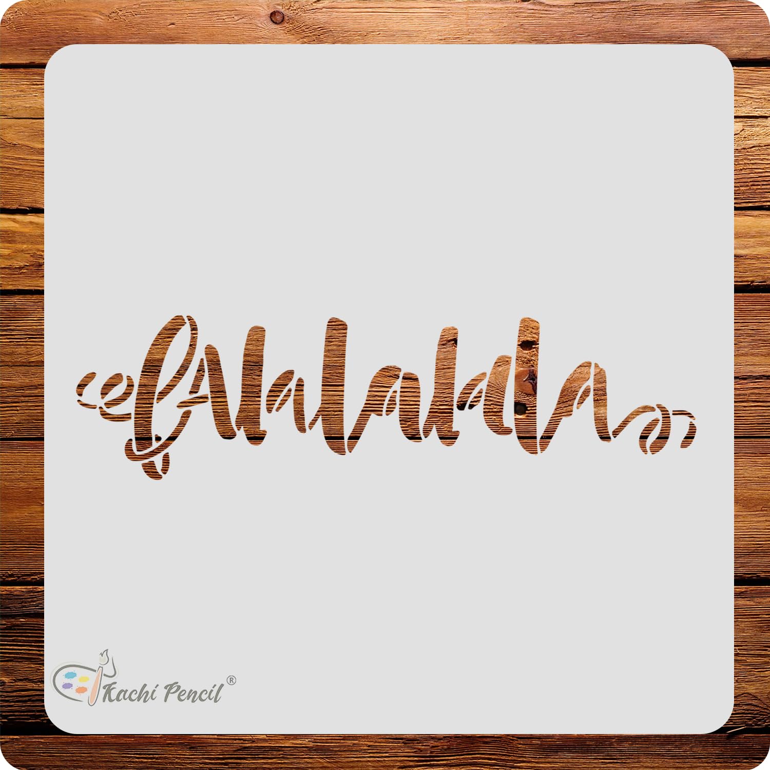 Kachi Pencil Falalalala Script Stencil For Craft Painting, Scrapbooking |, Size 6X6 Inch Reusable Stencils For Painting On Wall,