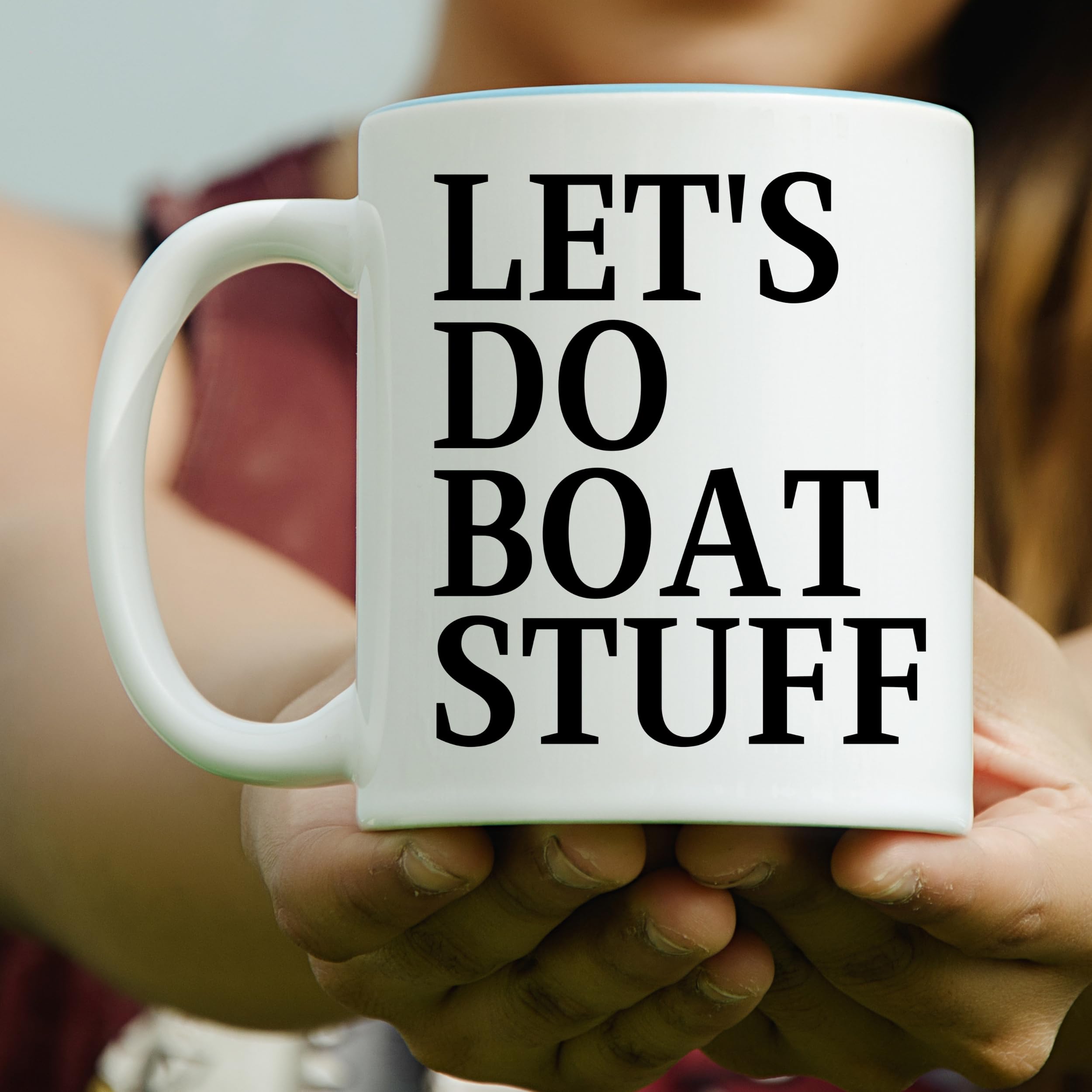 Teegarb Letter Blanket Coffee Mug Funny Let's Do Boat Stuff Sailor Captain Boating enthusiast gift Sailboat captain cup Humorous