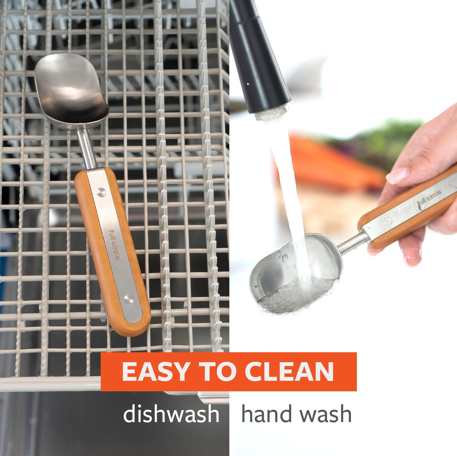 Full Circle The Baller, Stainless Steel Ice Cream Scoop: Effortless Scooping, Picture-Perfect Serves. Carves Through The Hardest